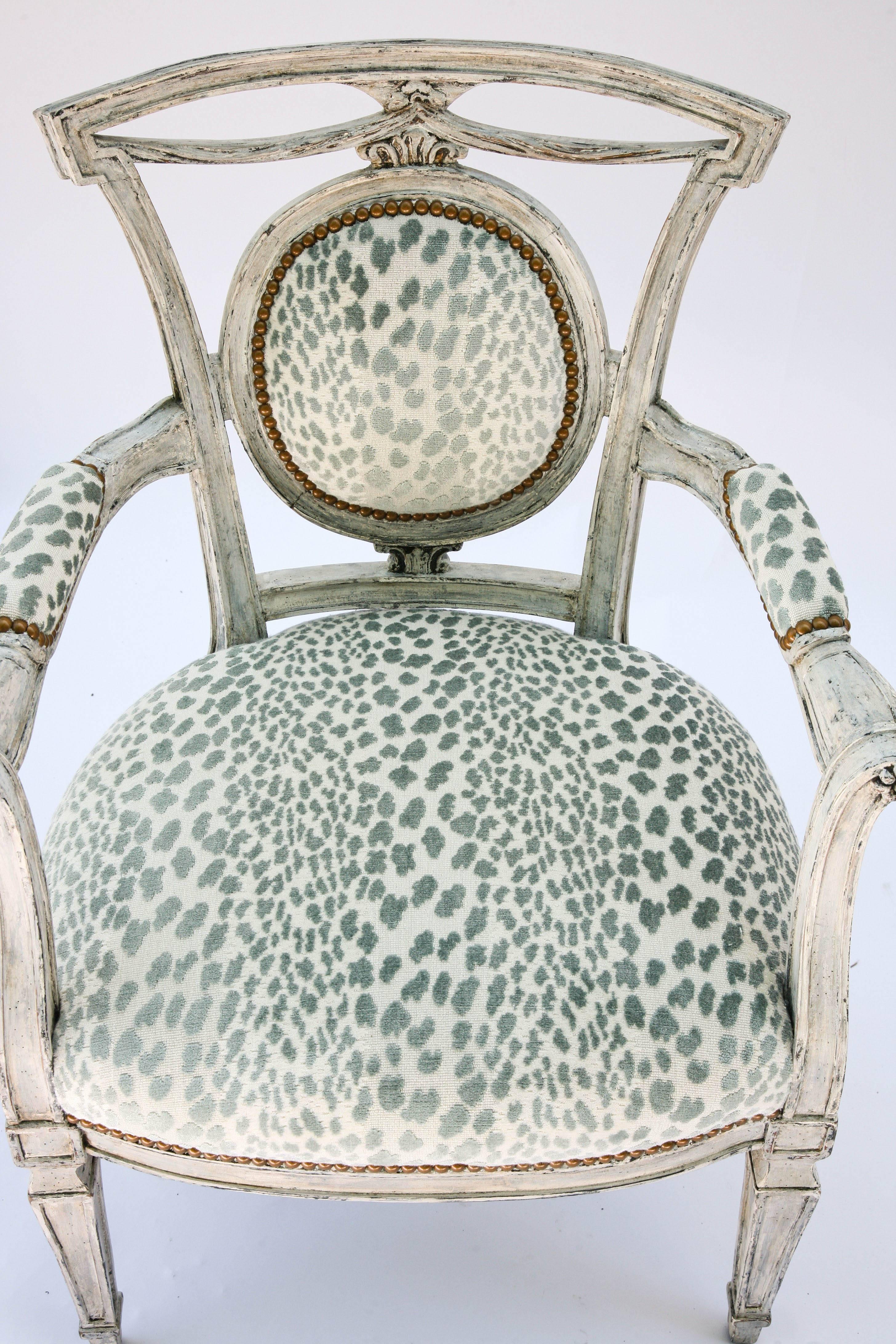 Pair of Venetian Style Painted Armchairs, Early 20th Century 3
