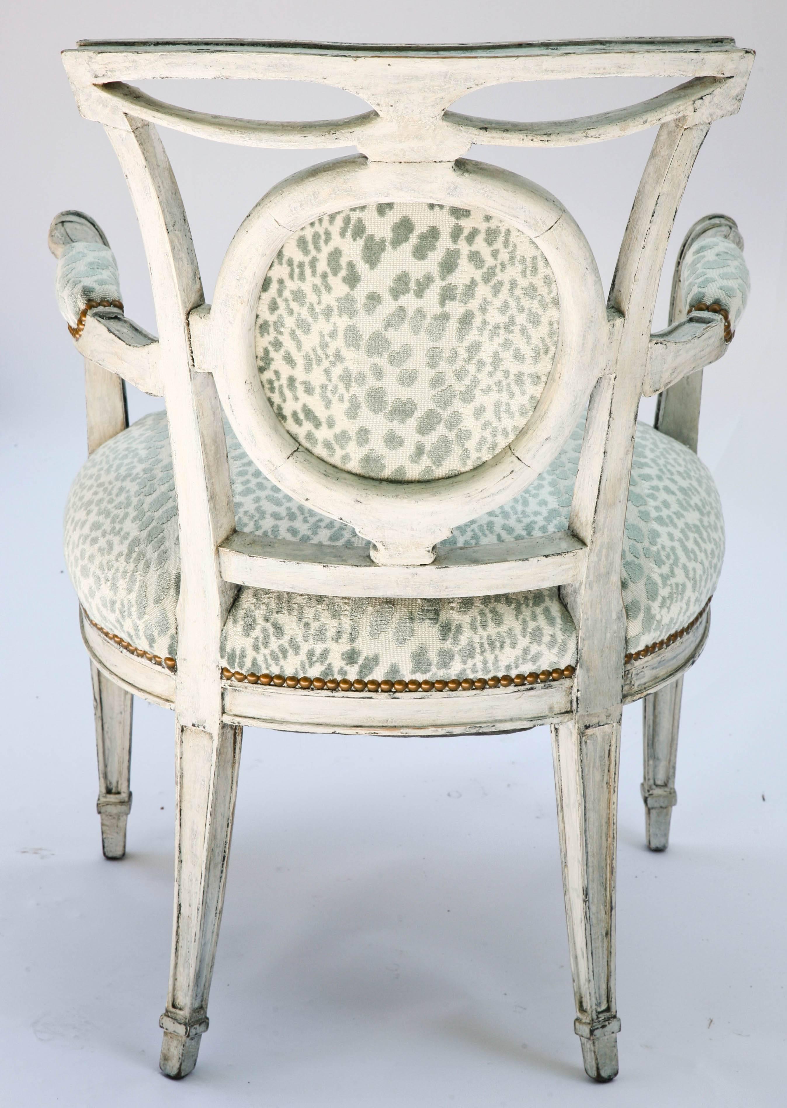 Pair of Venetian Style Painted Armchairs, Early 20th Century 5