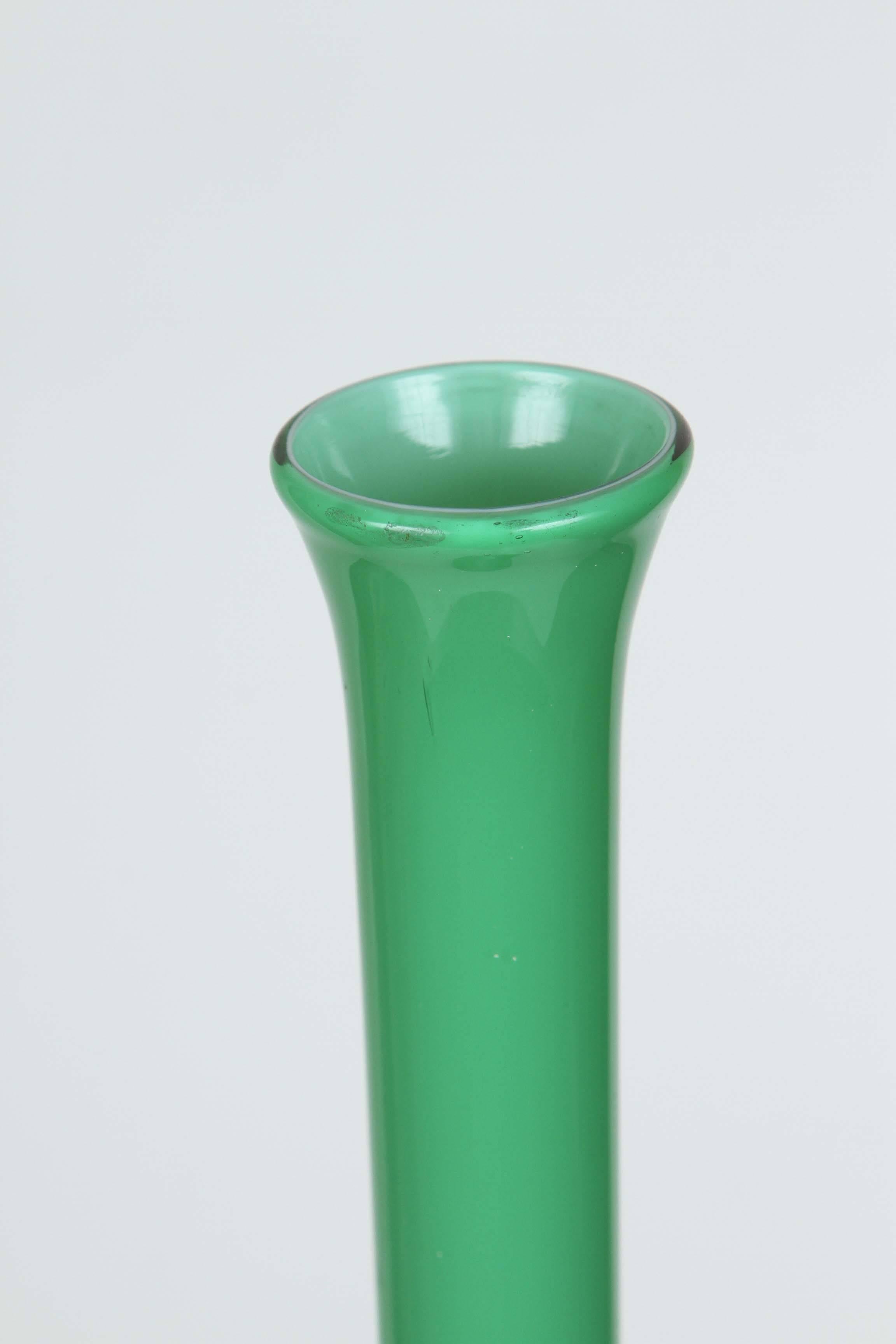 Tall Green Murano Vase For Sale at 1stDibs tall green vases, green tall vase, apple green vase
