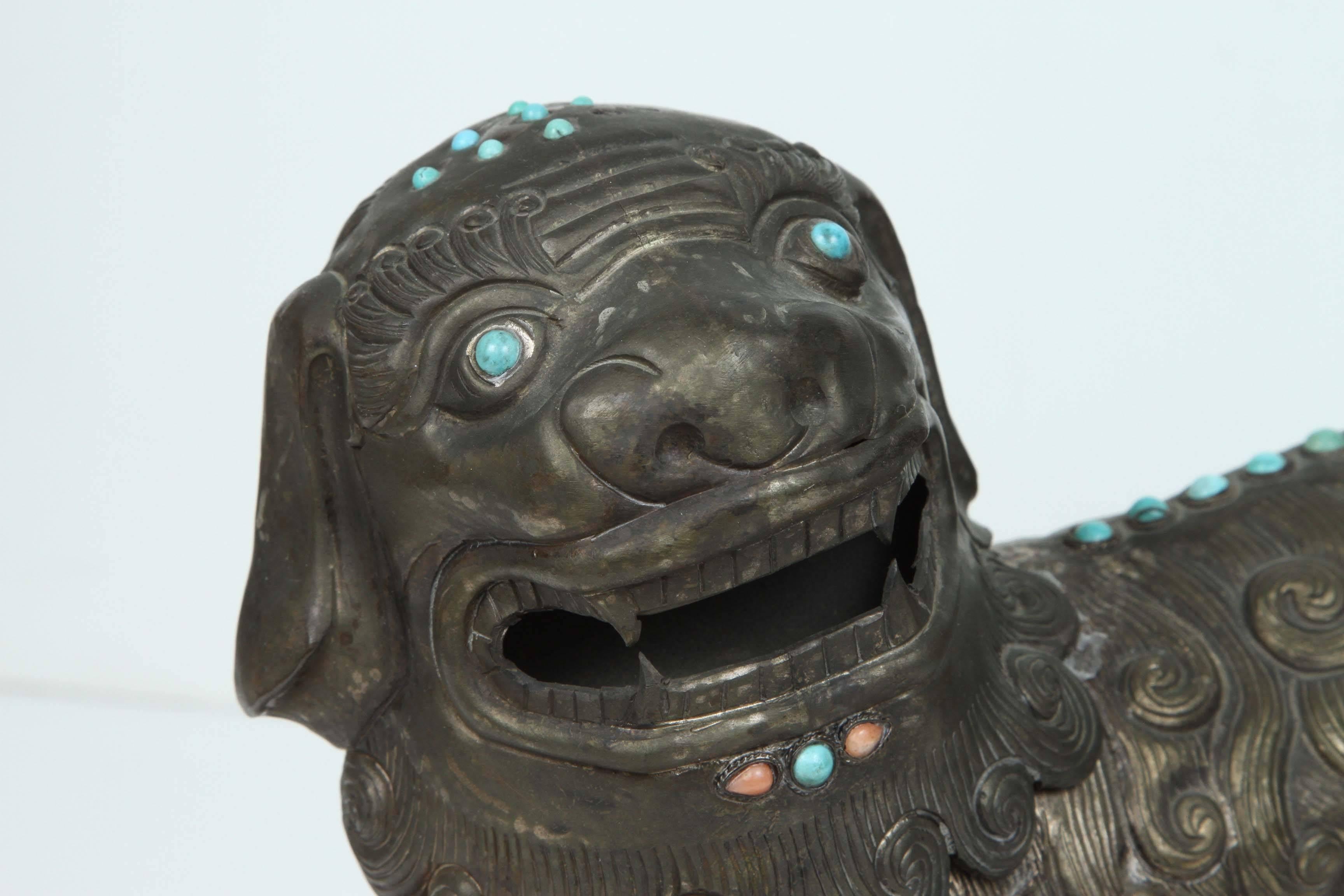 Asian Pair of Matching 19th Century Foo Dogs