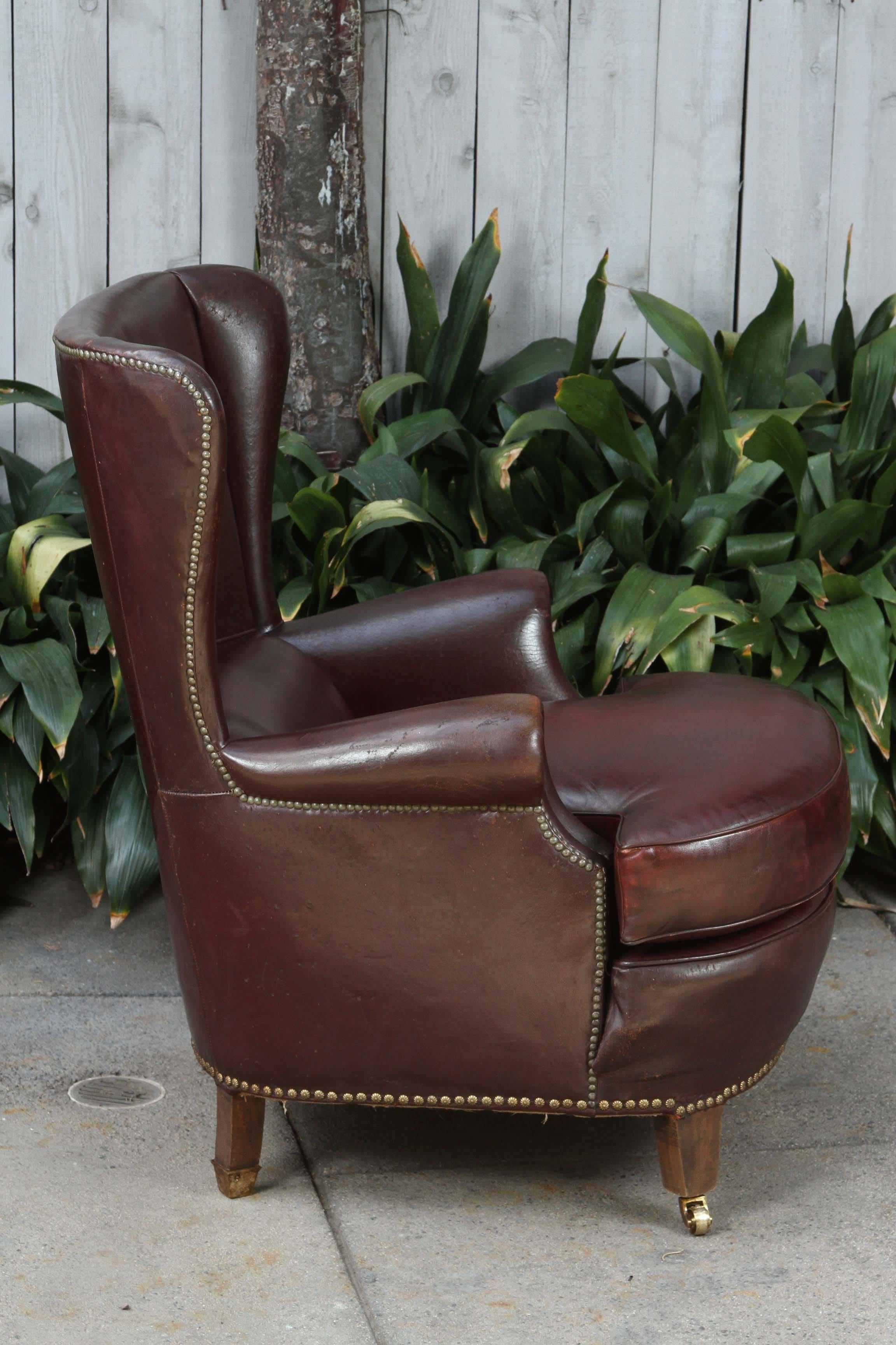 Leather Wingback Chair 1