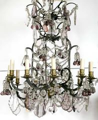 Louis XV Style Twelve-Light Cage Form Chandelier
