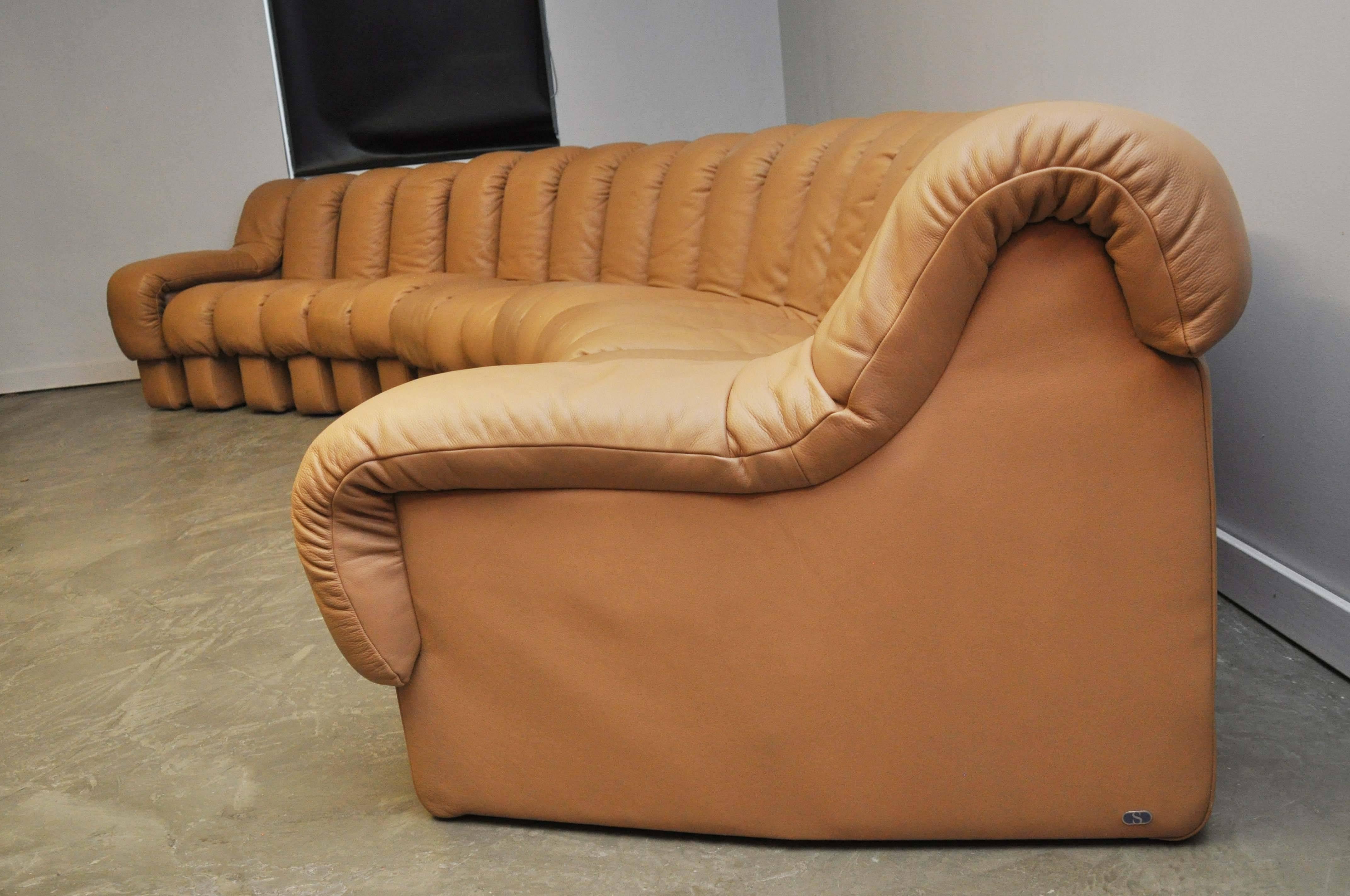 Mid-Century Modern De Sede Ds600 Non-Stop Sectional Sofa