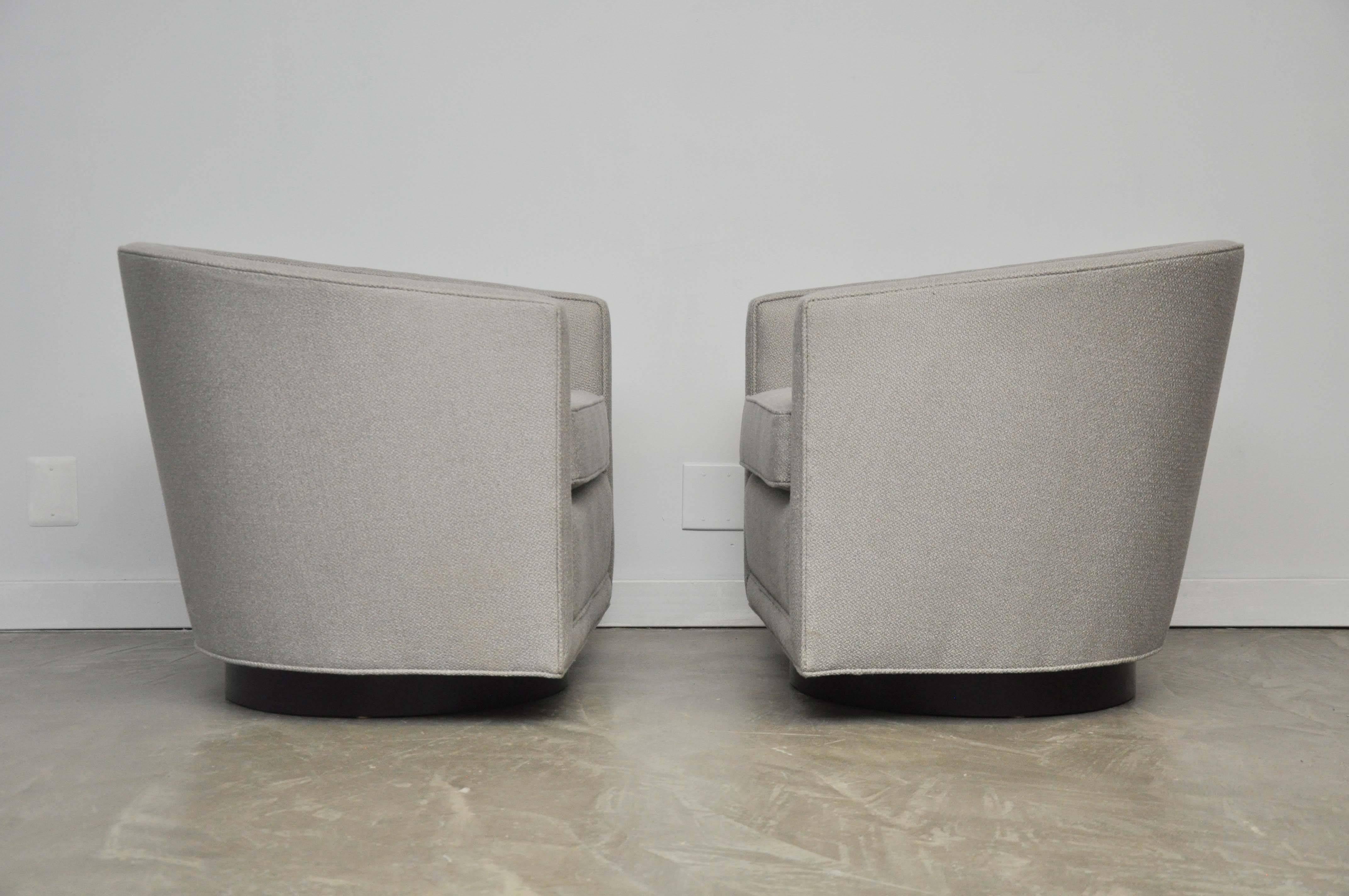 20th Century Dunbar Swivel Lounge Chairs