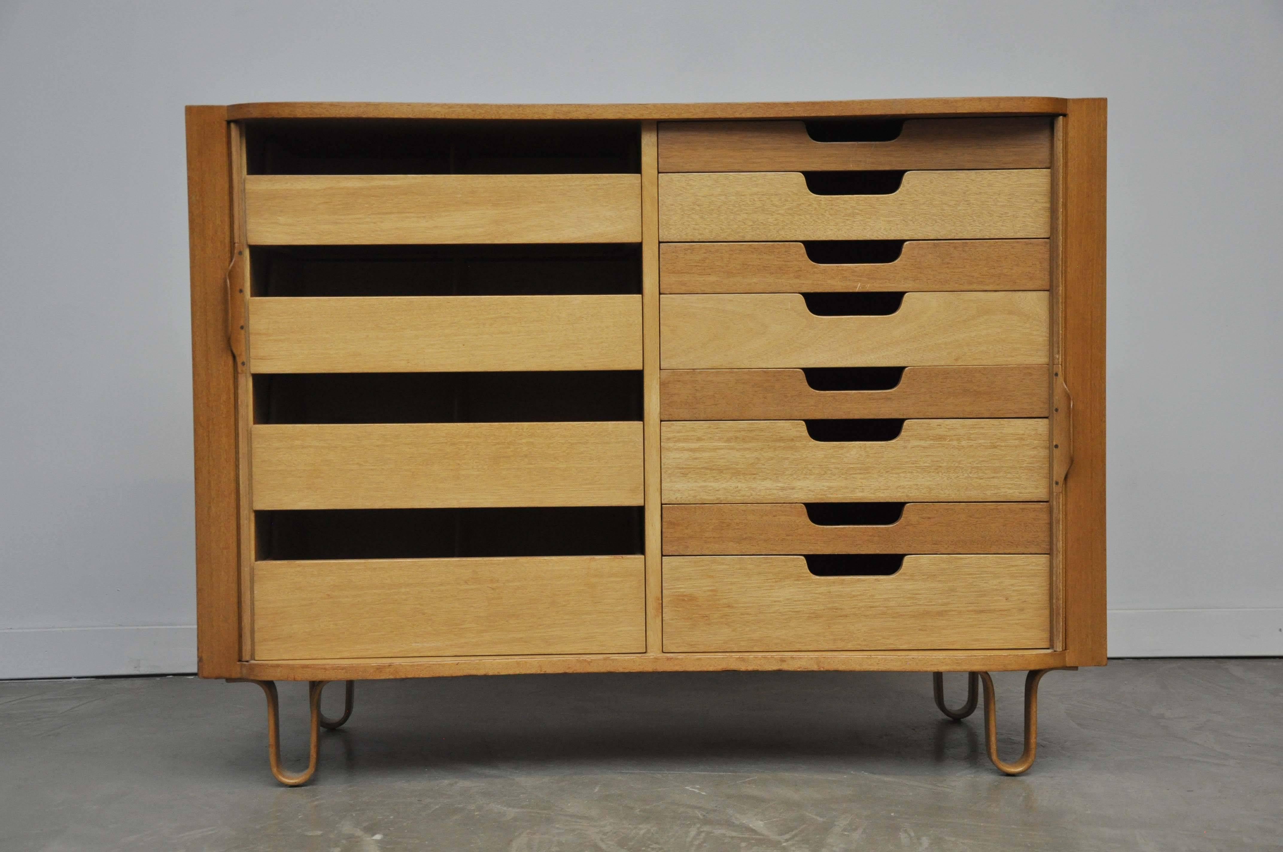 Pair of Dunbar Tambour Door Chest by Edward Wormley In Excellent Condition In Chicago, IL