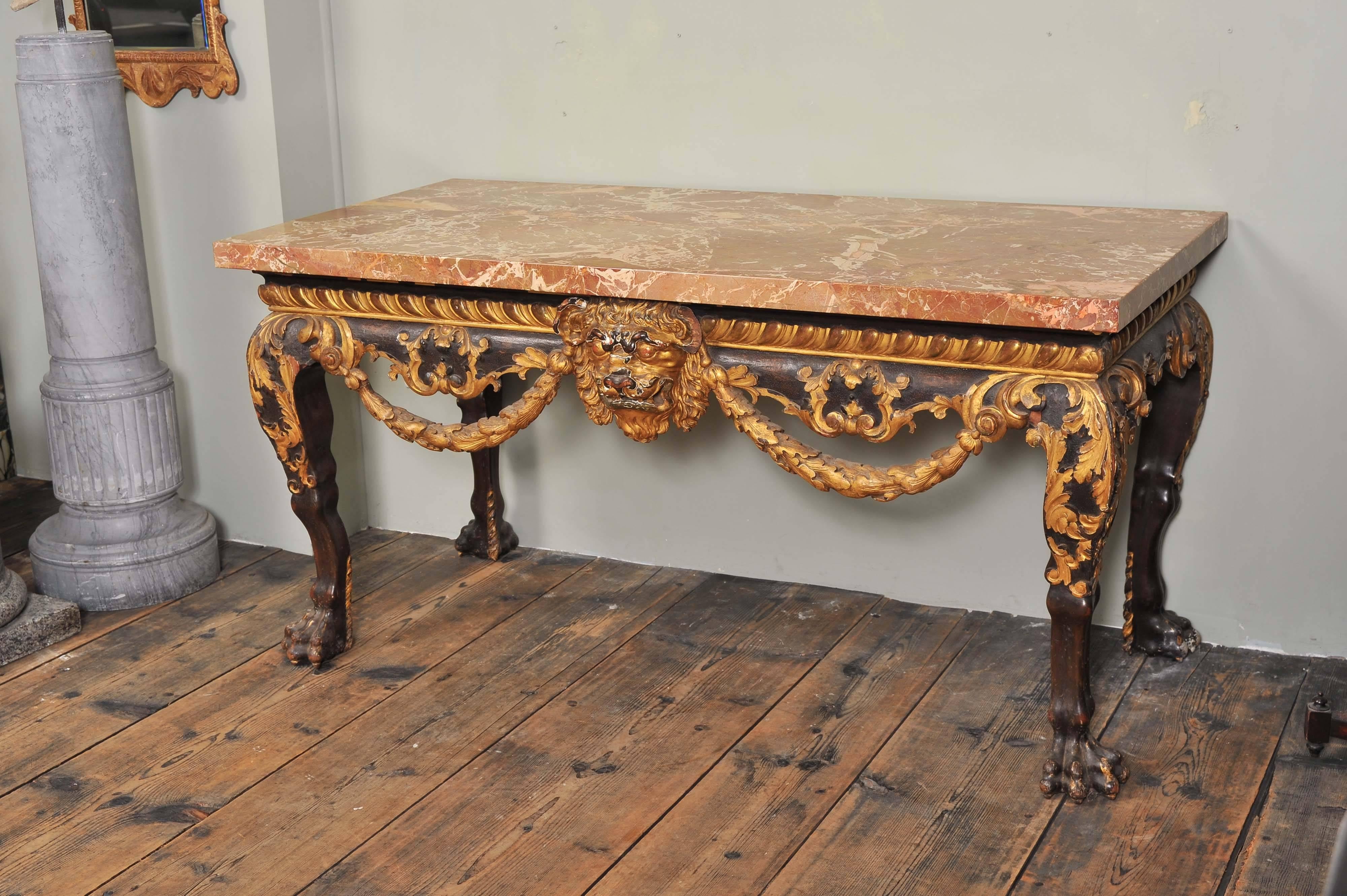 Mahogany and Parcel-Gilt Centre Table in the George II Style In Excellent Condition In London, GB