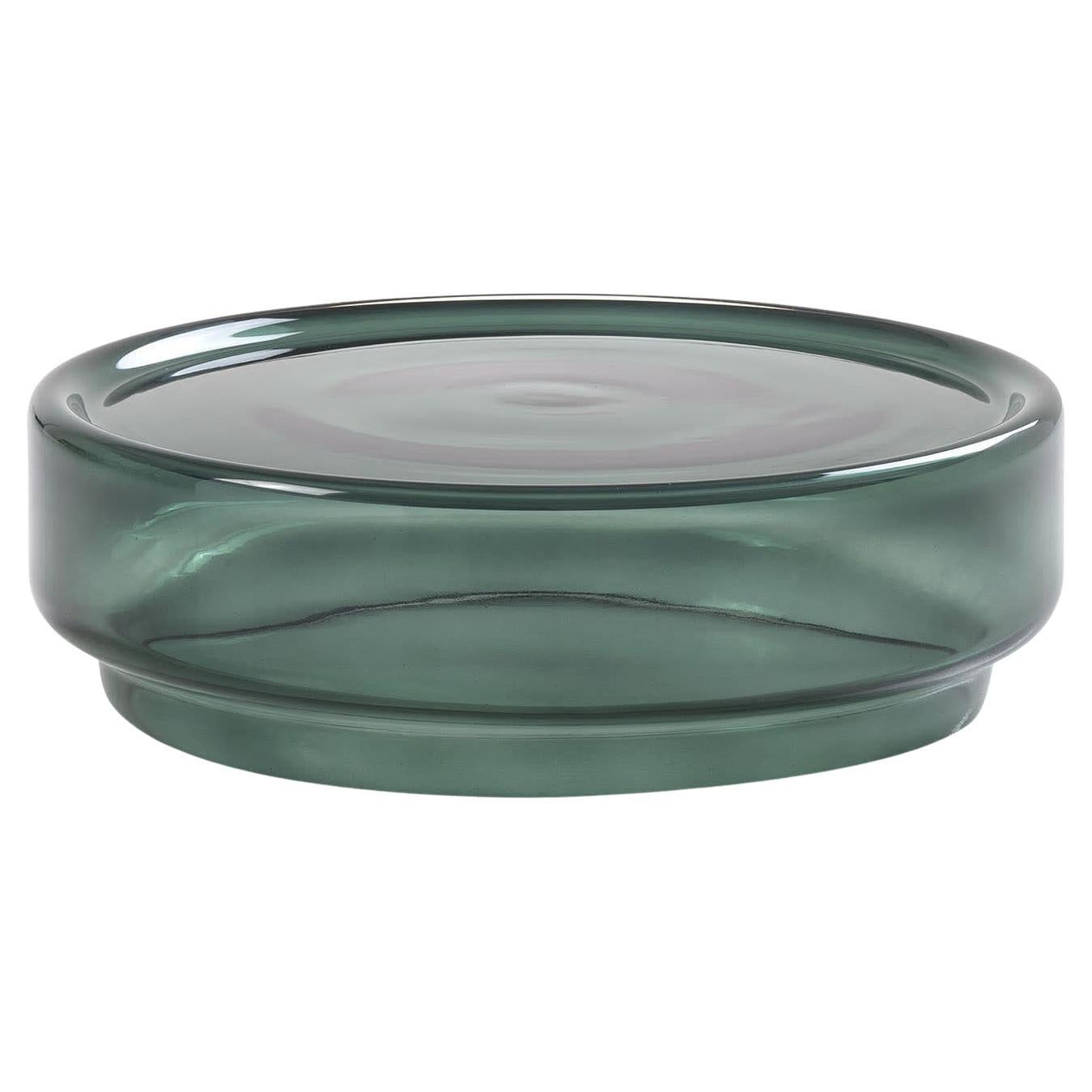 Stack 880 Green Round Glass Coffee Table by NiccolÃ² Devetag