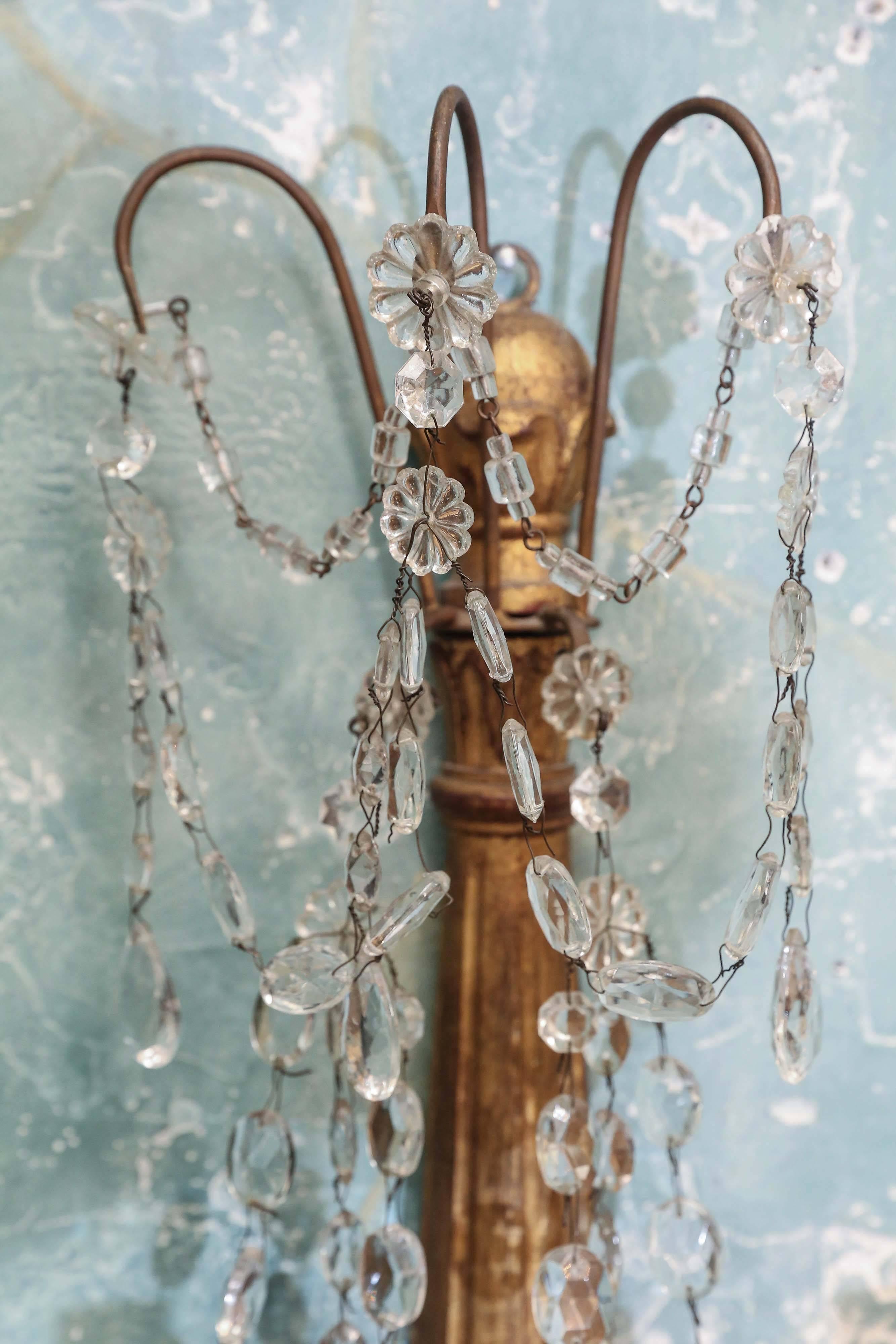 Pair of Genoa Sconces In Excellent Condition In Houston, TX