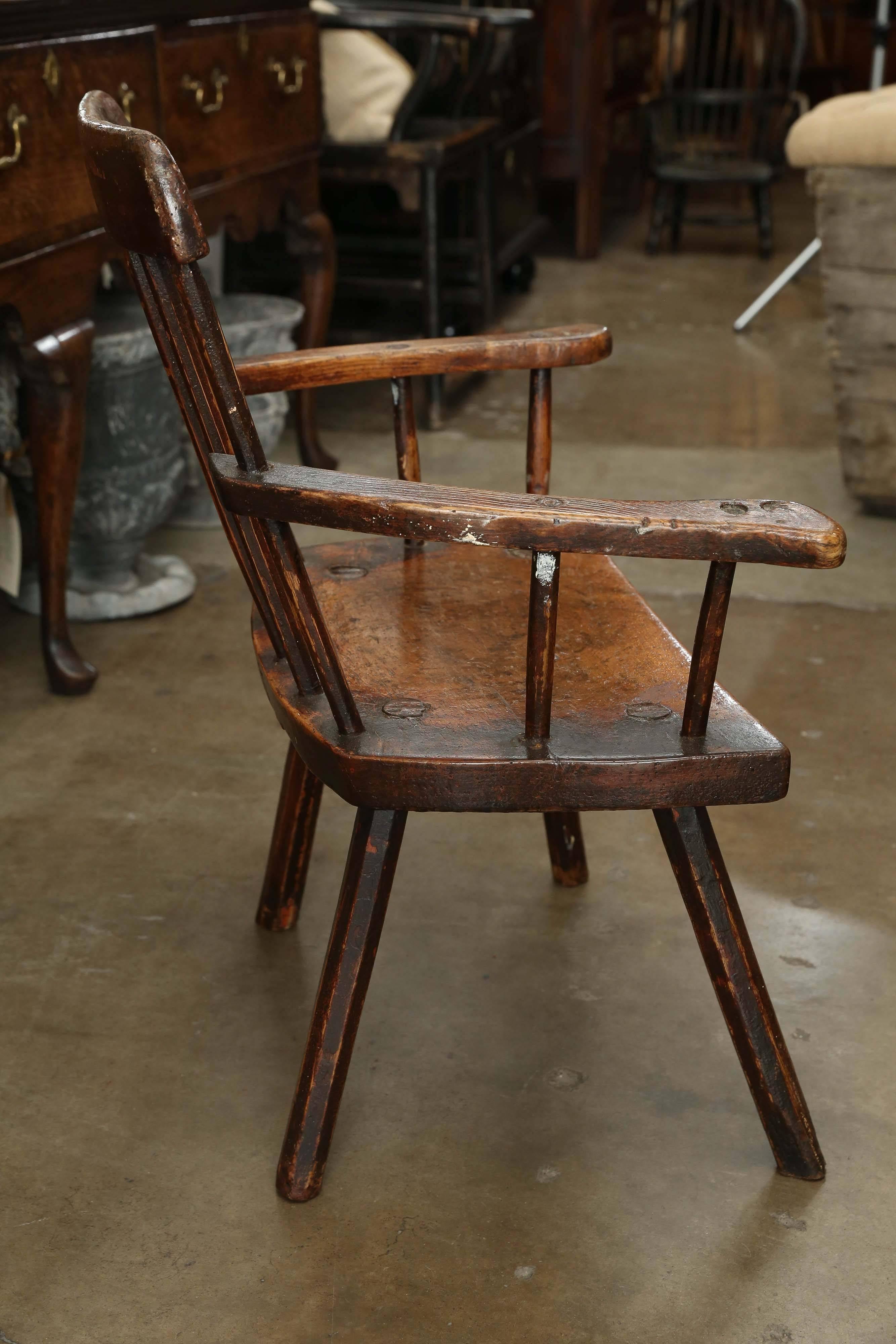 Welsh Stick Chair, Volkskunst des 18. Jahrhunderts im Zustand „Hervorragend“ im Angebot in Houston, TX
