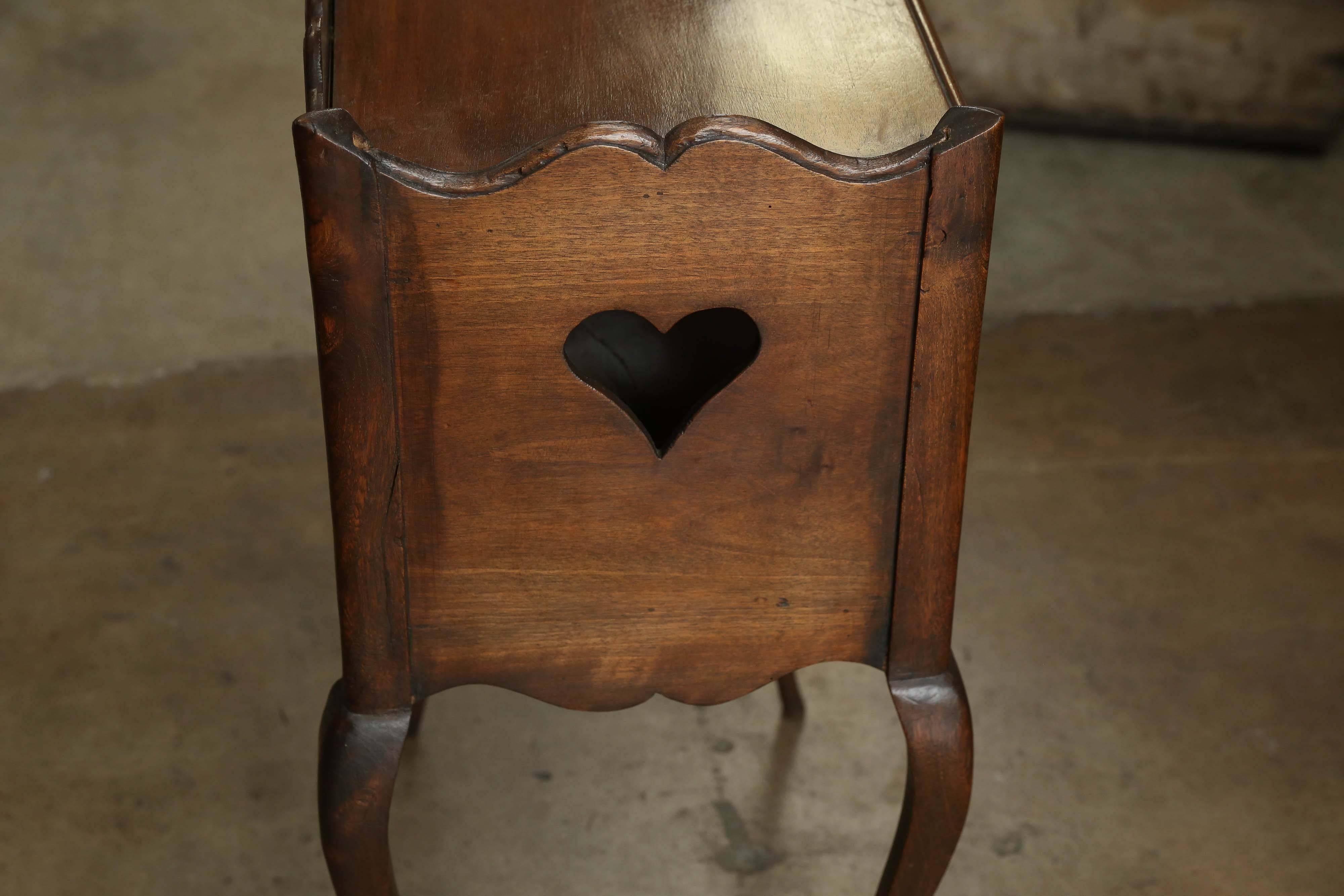 Wood Small French Bedside Table