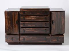 Serge Chermayeff Art Deco coromandel wood side cabinet, England circa 1930