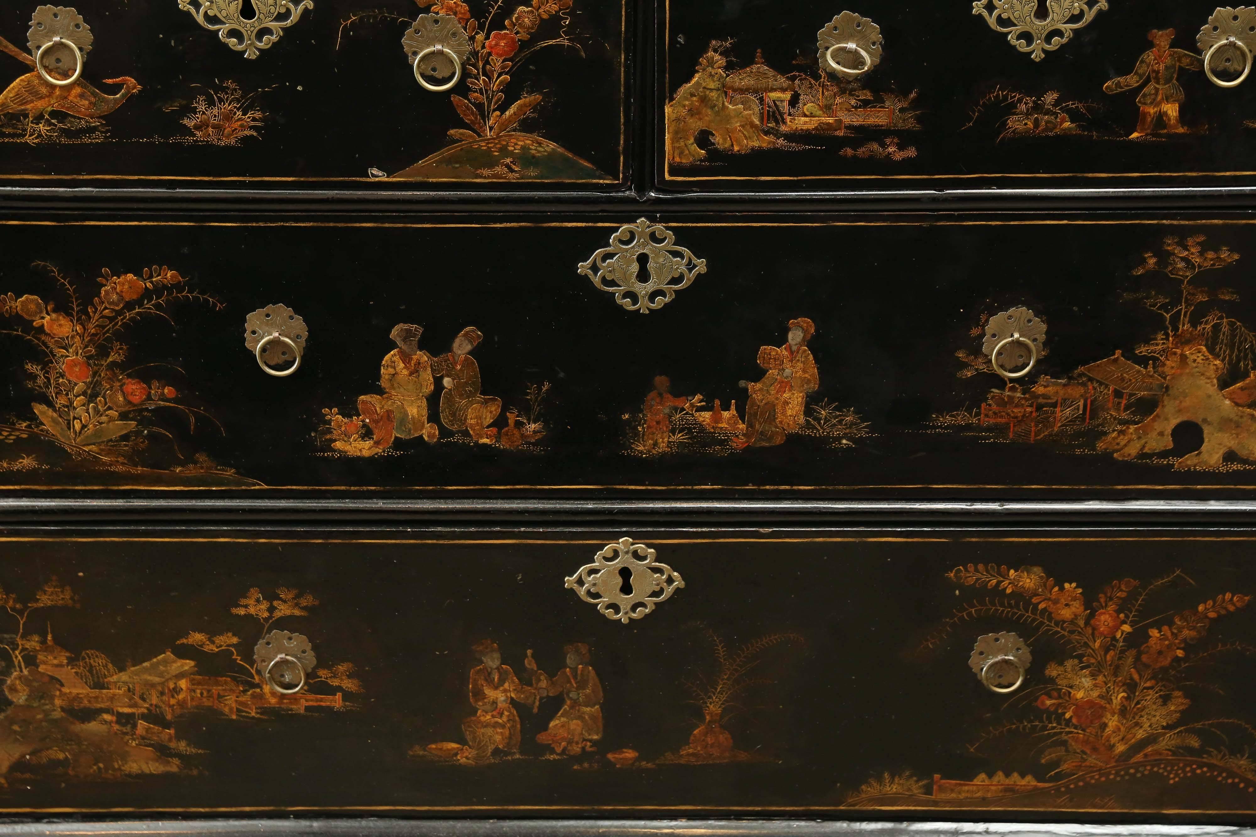 Antique 18th Century English Chinoiserie Chest 2