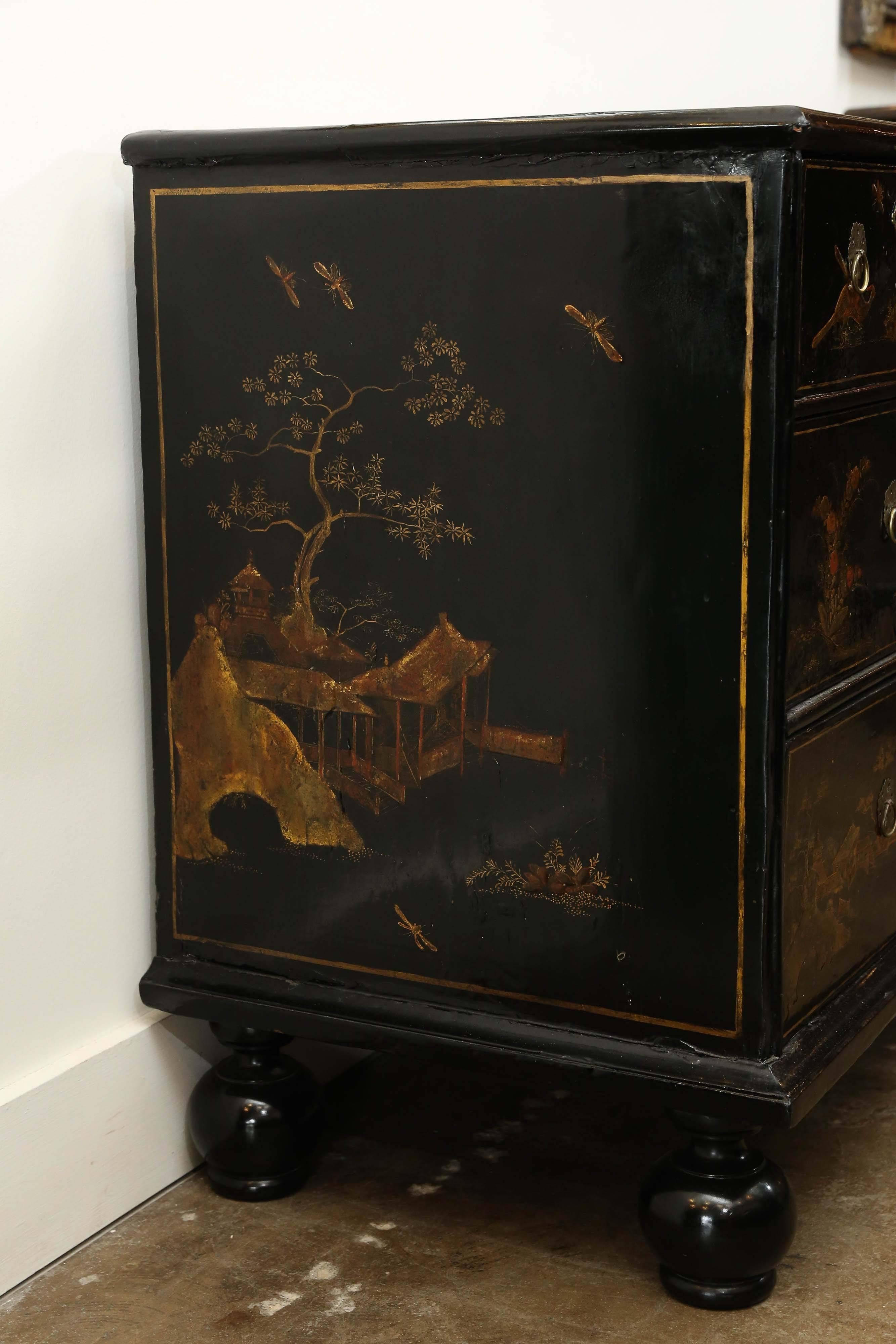 Antique 18th Century English Chinoiserie Chest 3