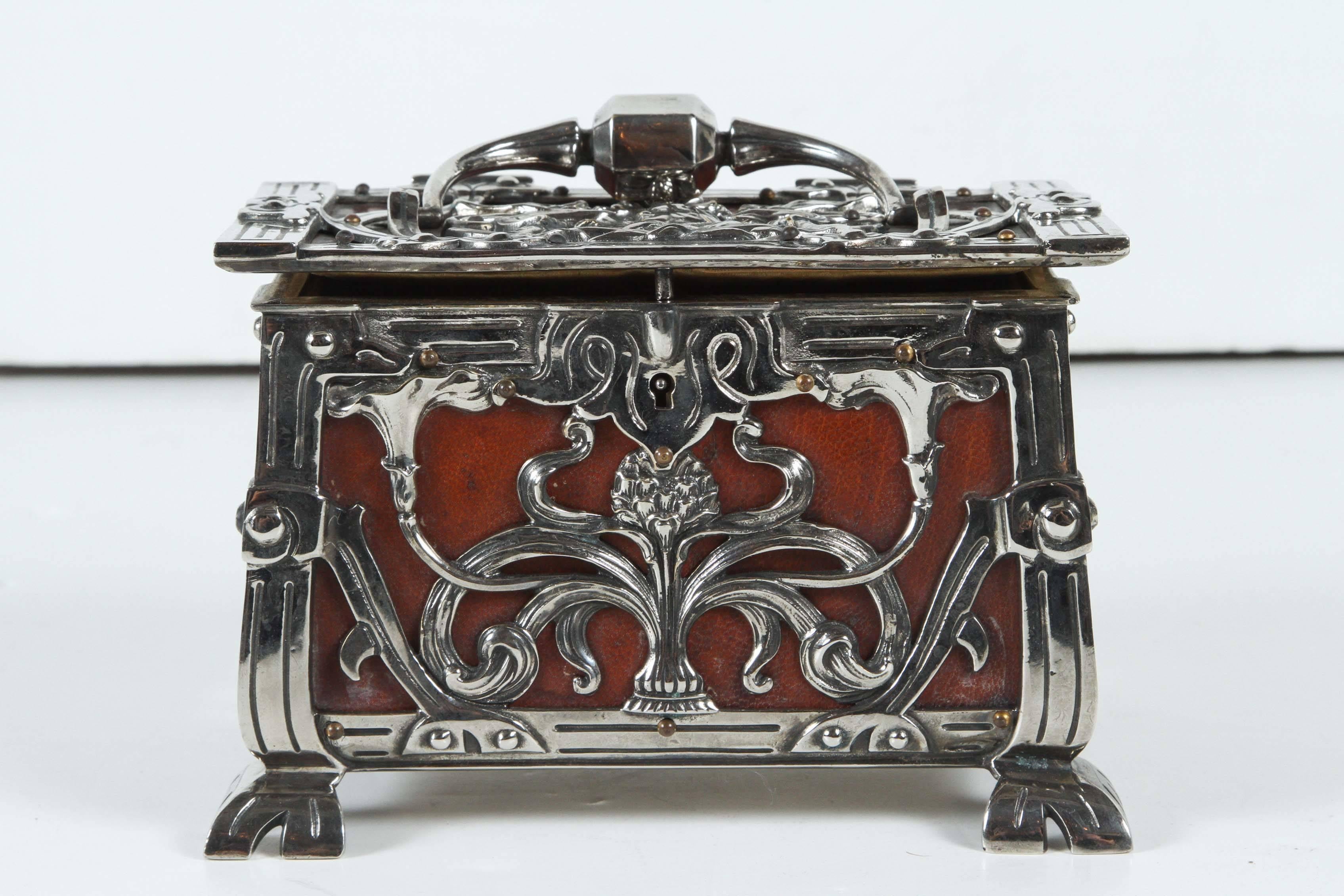 French 19th Century, Vibrant, Art Nouveau Box