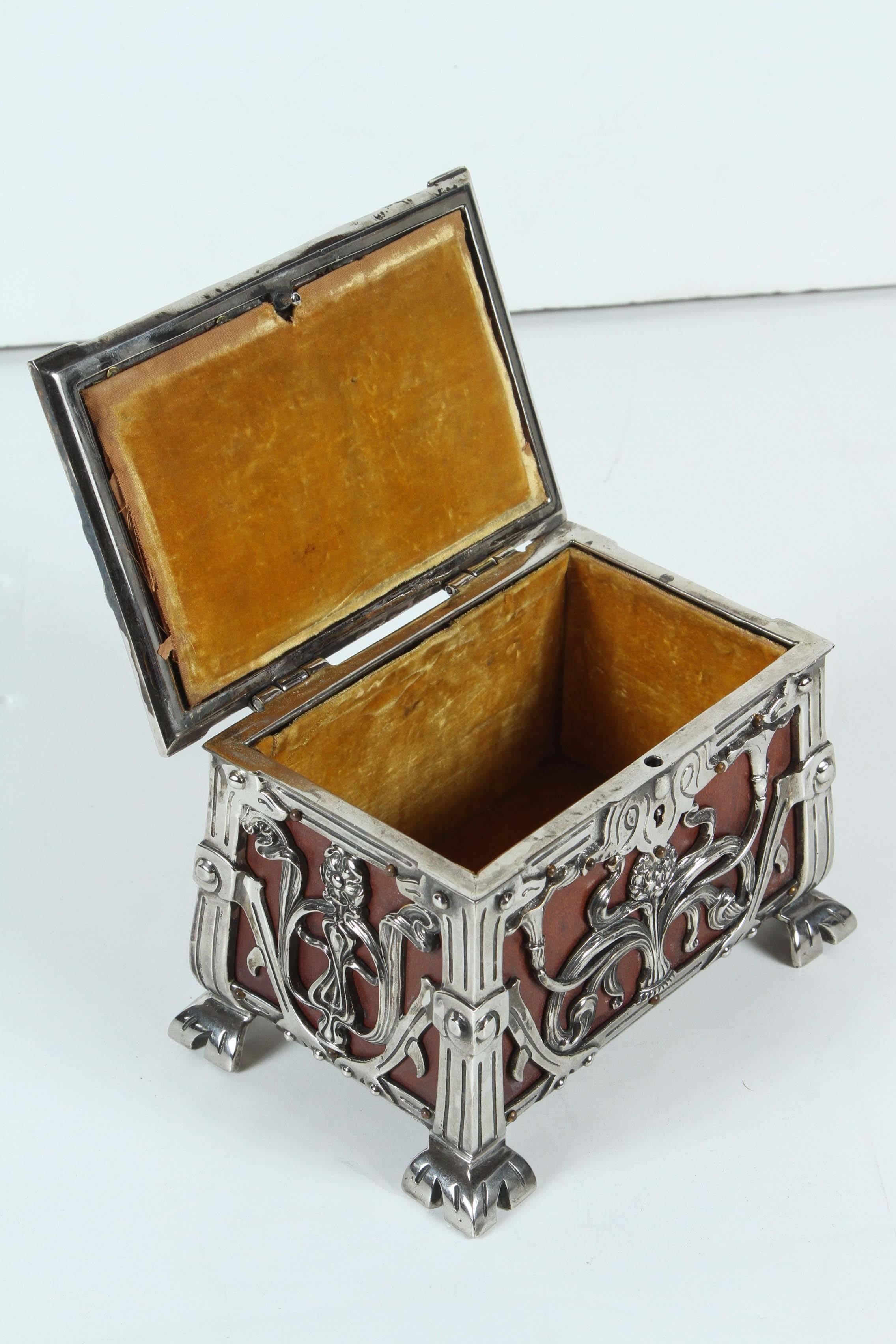 Late 19th Century 19th Century, Vibrant, Art Nouveau Box