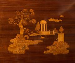 Paolo Buffa mahogany bureau with inlay, Italy circa 1940