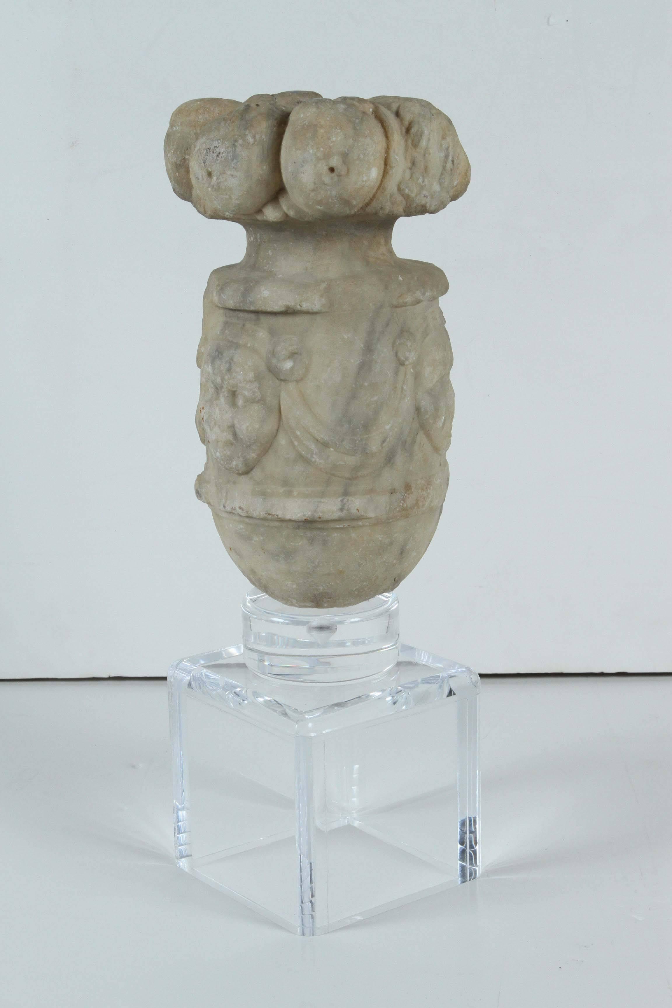 Carved 16th Century Marble Finial