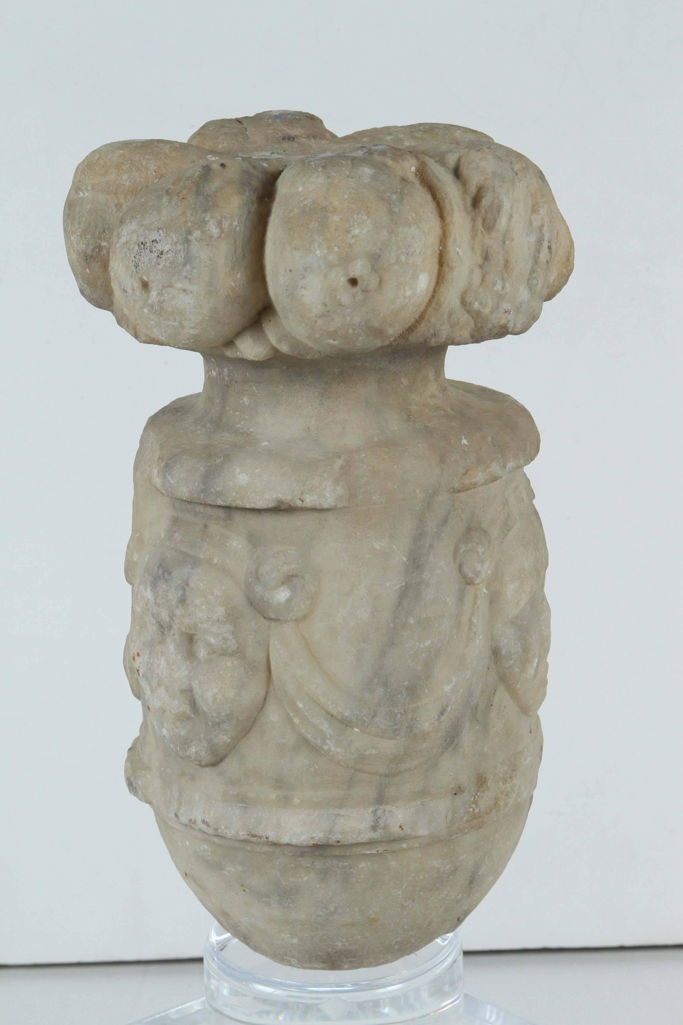 16th Century Marble Finial In Good Condition In Newport Beach, CA