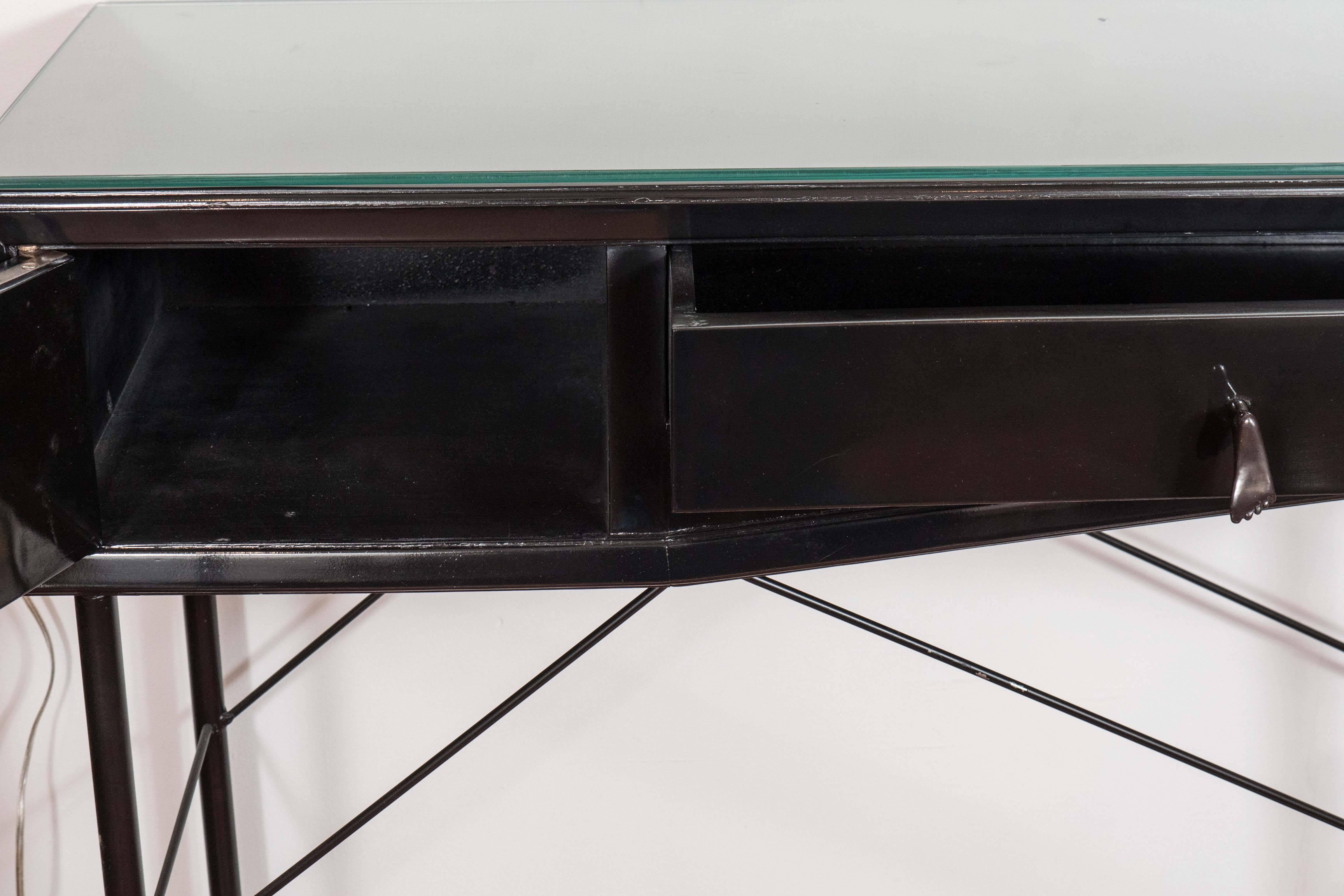 Lacquered Wood Console Table In Good Condition In New York, NY