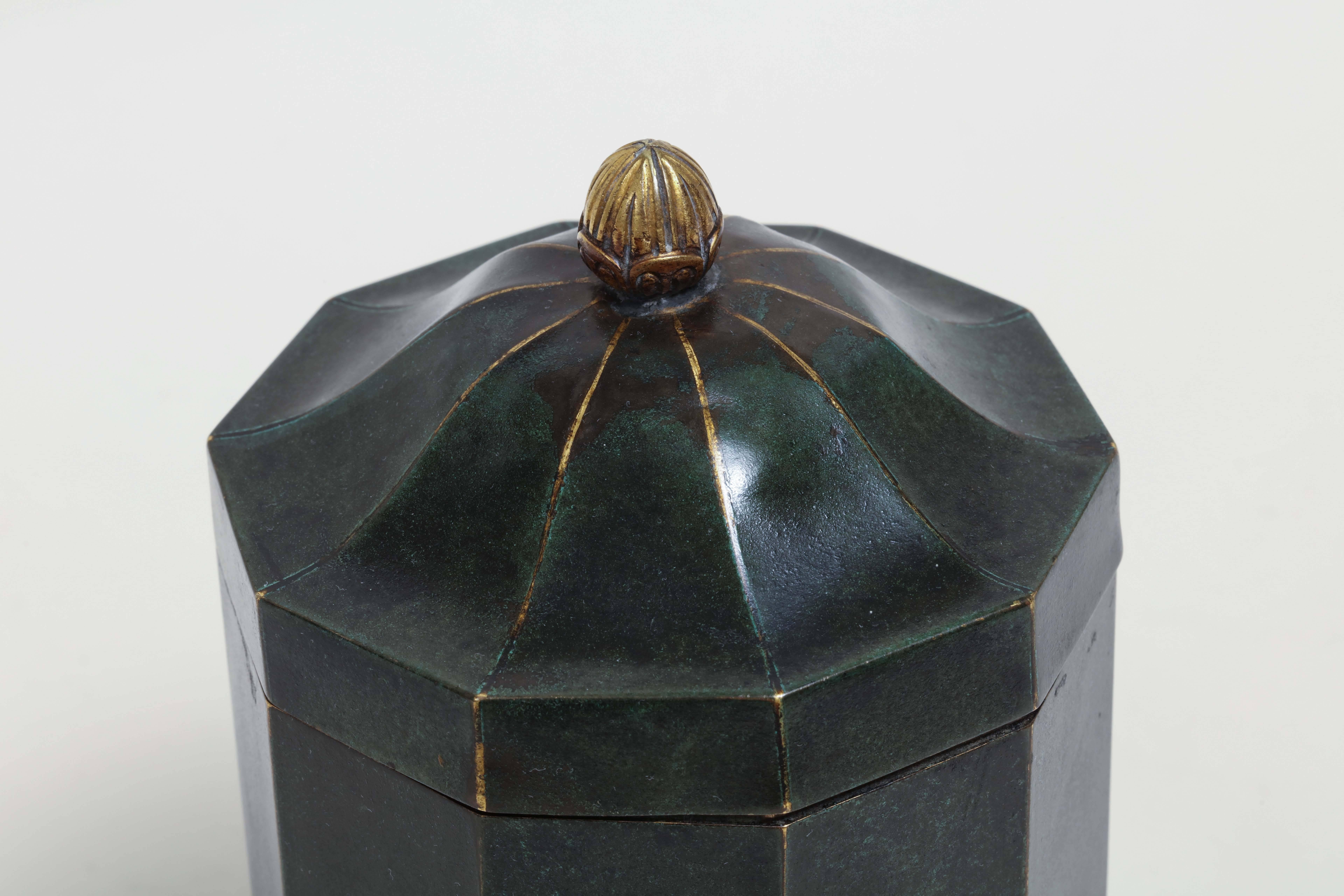 20th Century Louis Sue for Christofle French Art Deco Covered Box