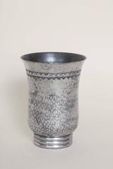 Rene Delavan French Art Deco Pewter Vase