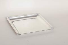 Jean Puiforcat French Art Deco Sterling Silver Serving Cannes Pattern Tray