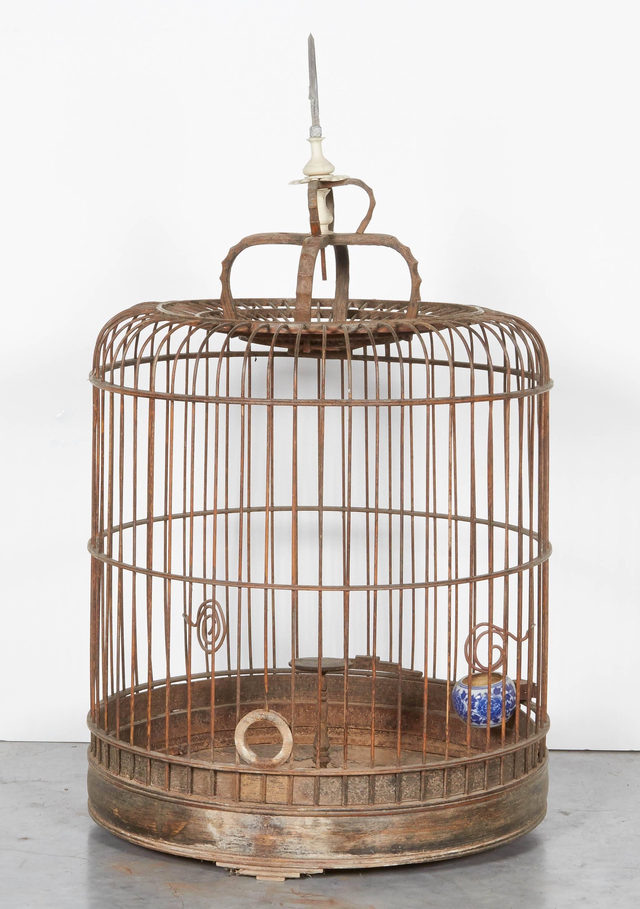Cage à oiseaux chinois vintage en vente 1