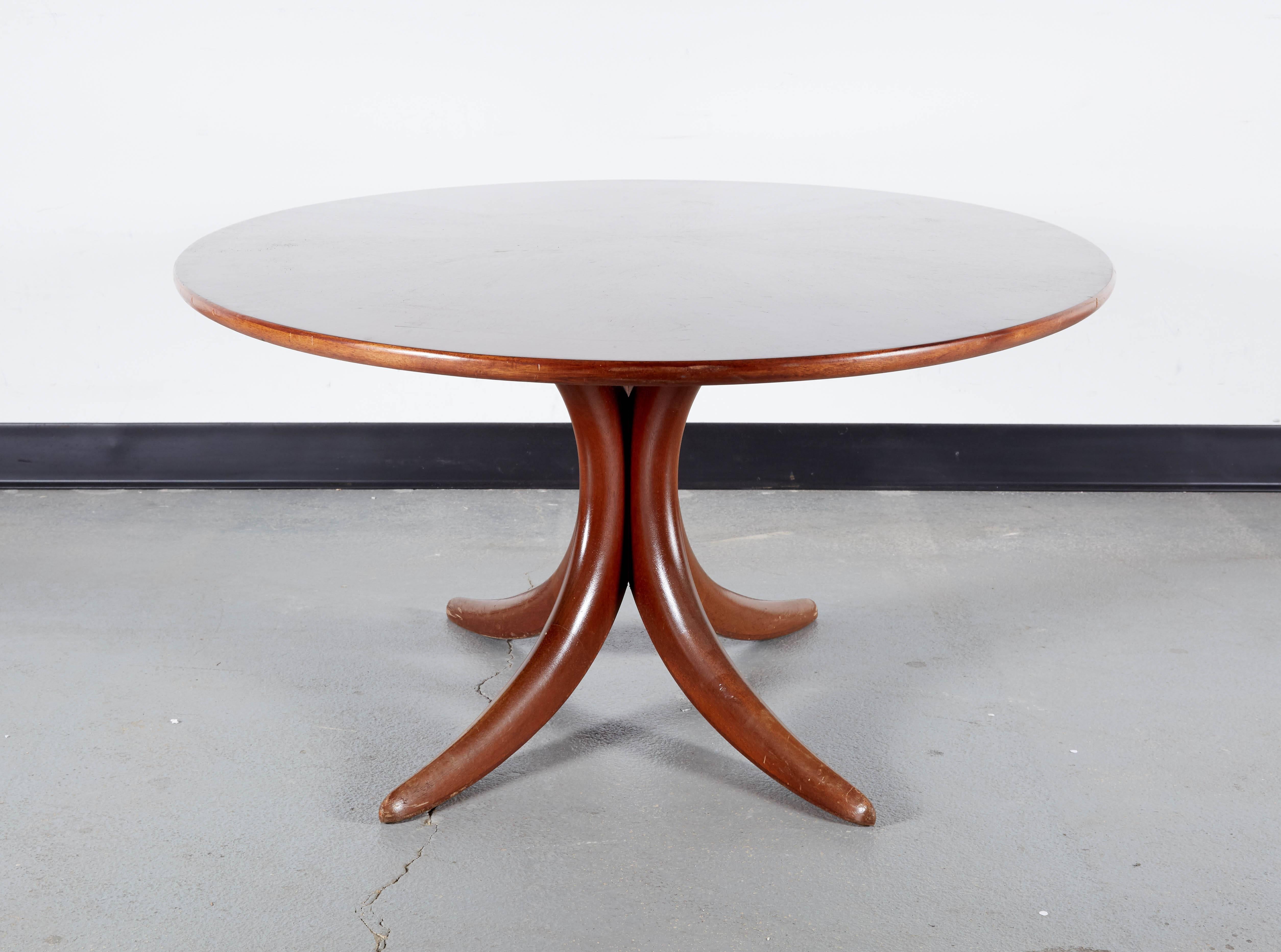 Postmodern Oval Mahogany Coffee Table 2