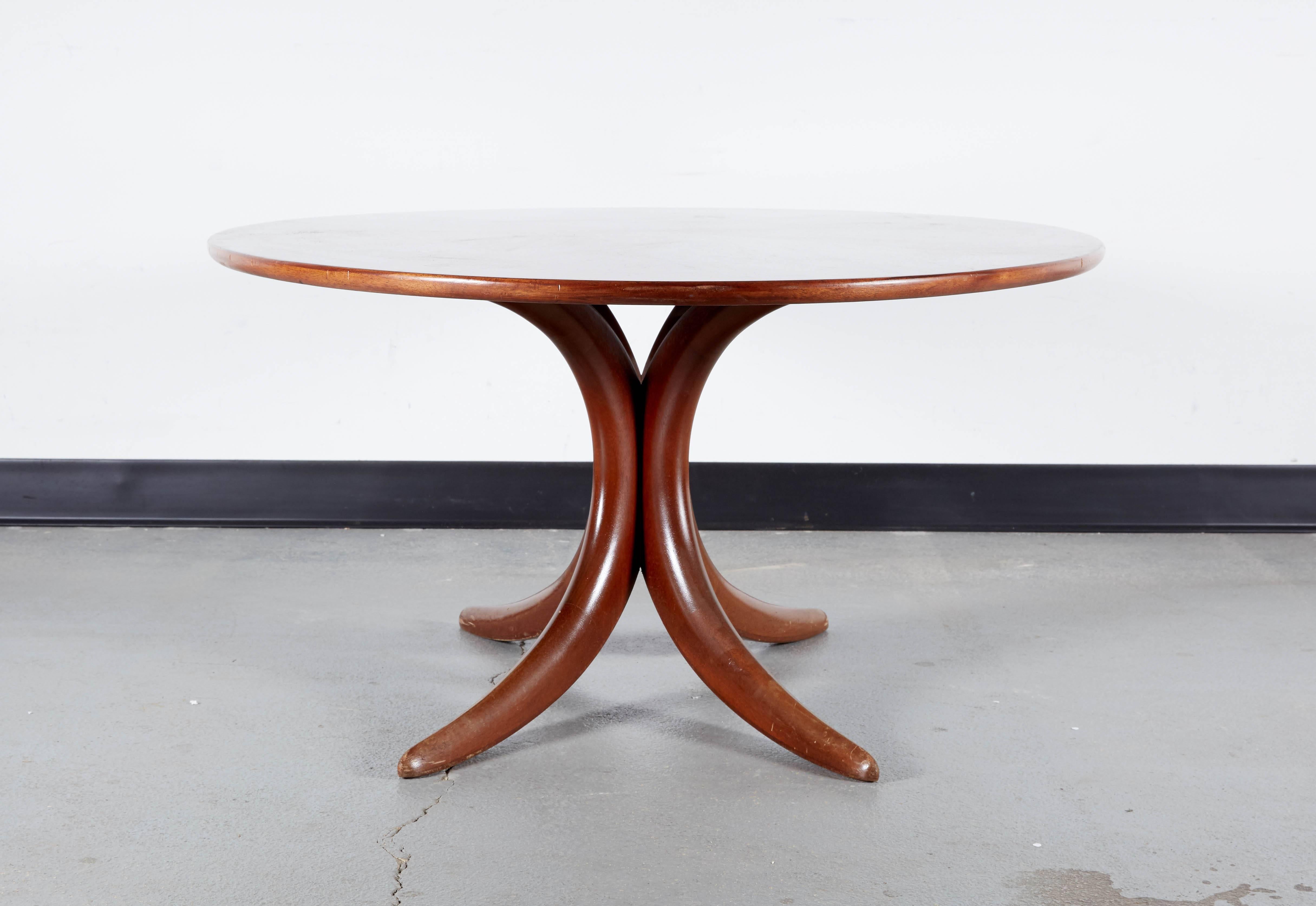 Postmodern Oval Mahogany Coffee Table 3