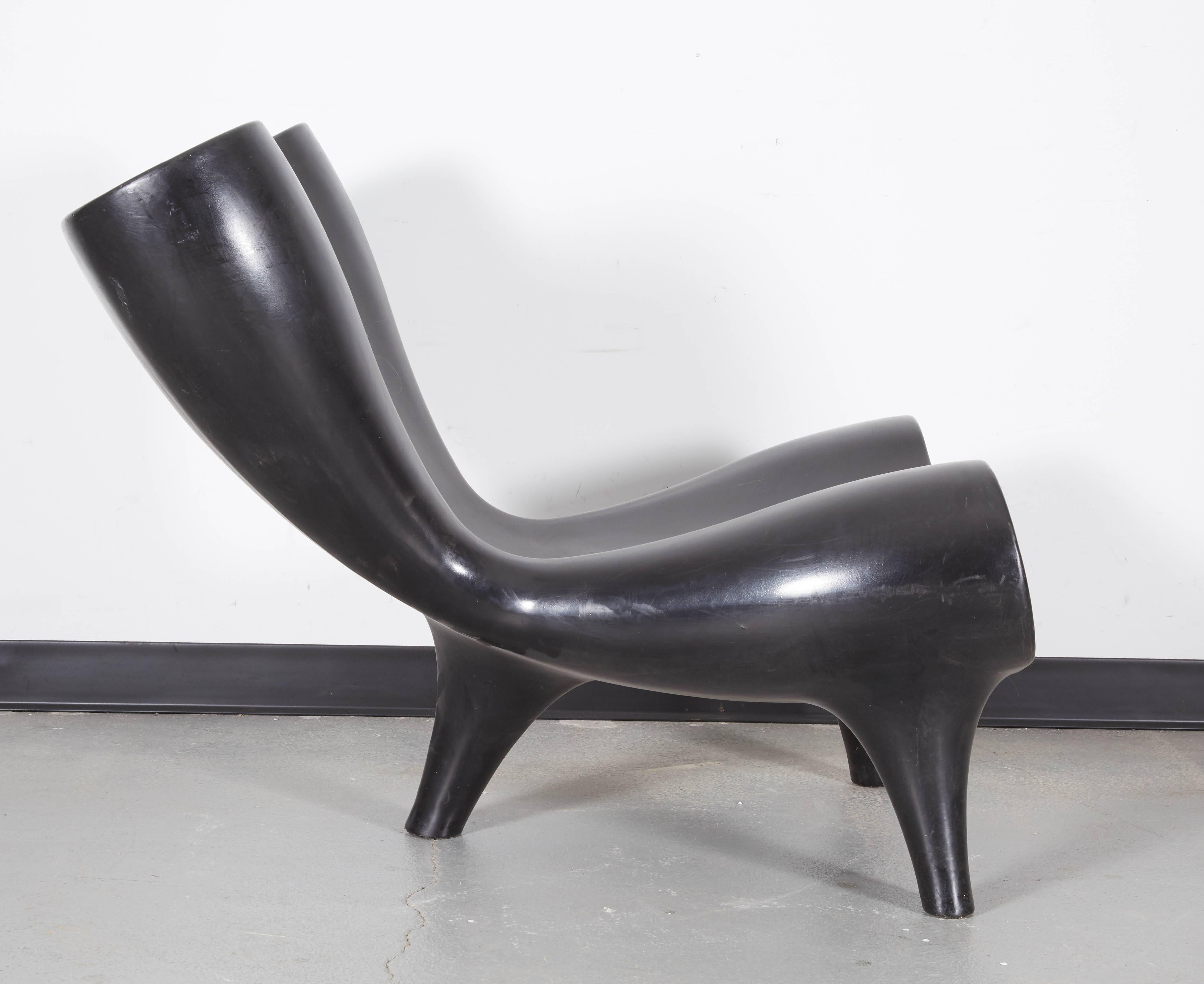 Pair of Marc Newson Plastic Orgone Chairs In Good Condition In New York, NY