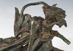 Bronze Sculpture Titled 'Reading' by George Koras