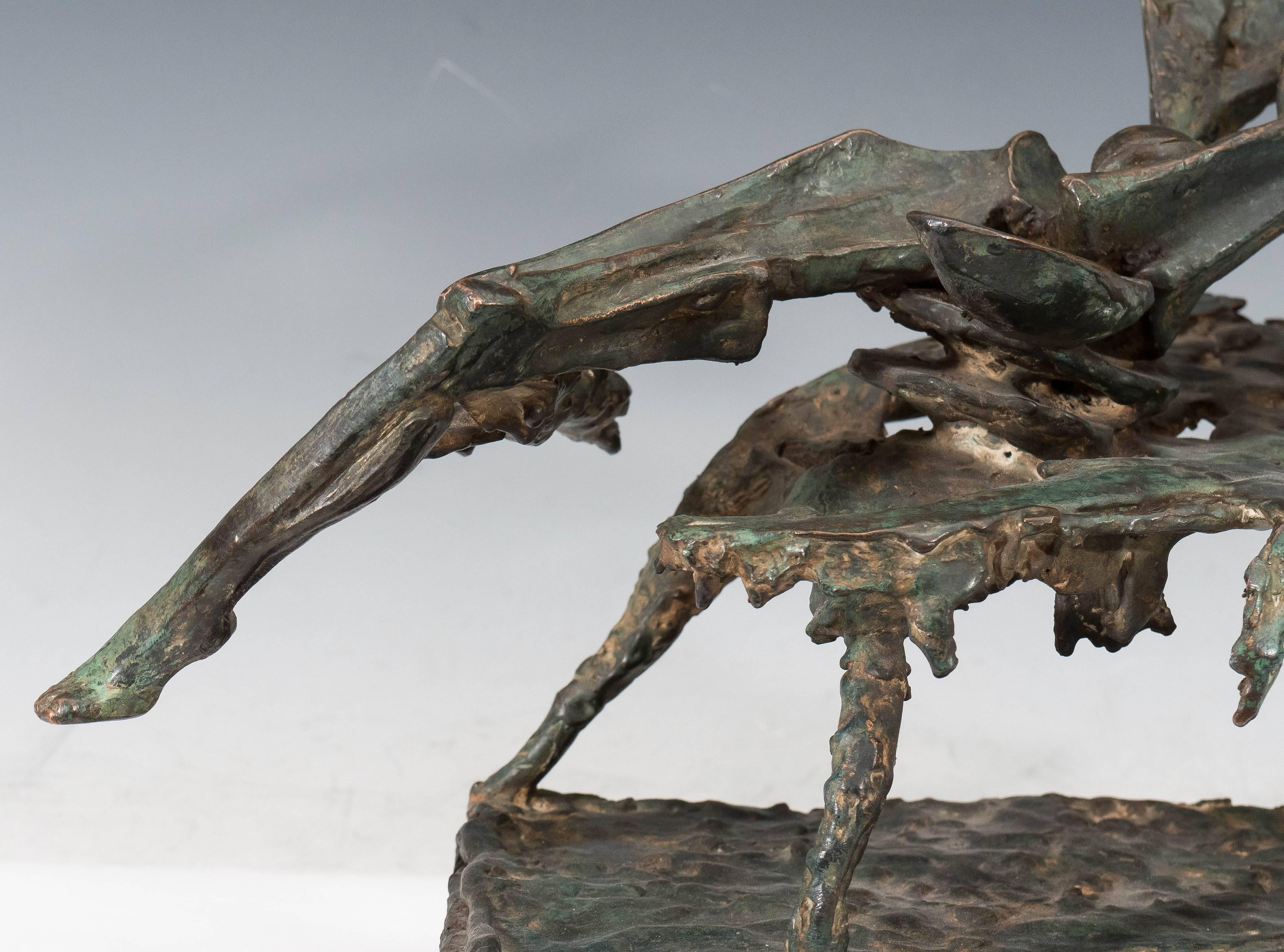 American Bronze Sculpture Titled 'Reading' by George Koras