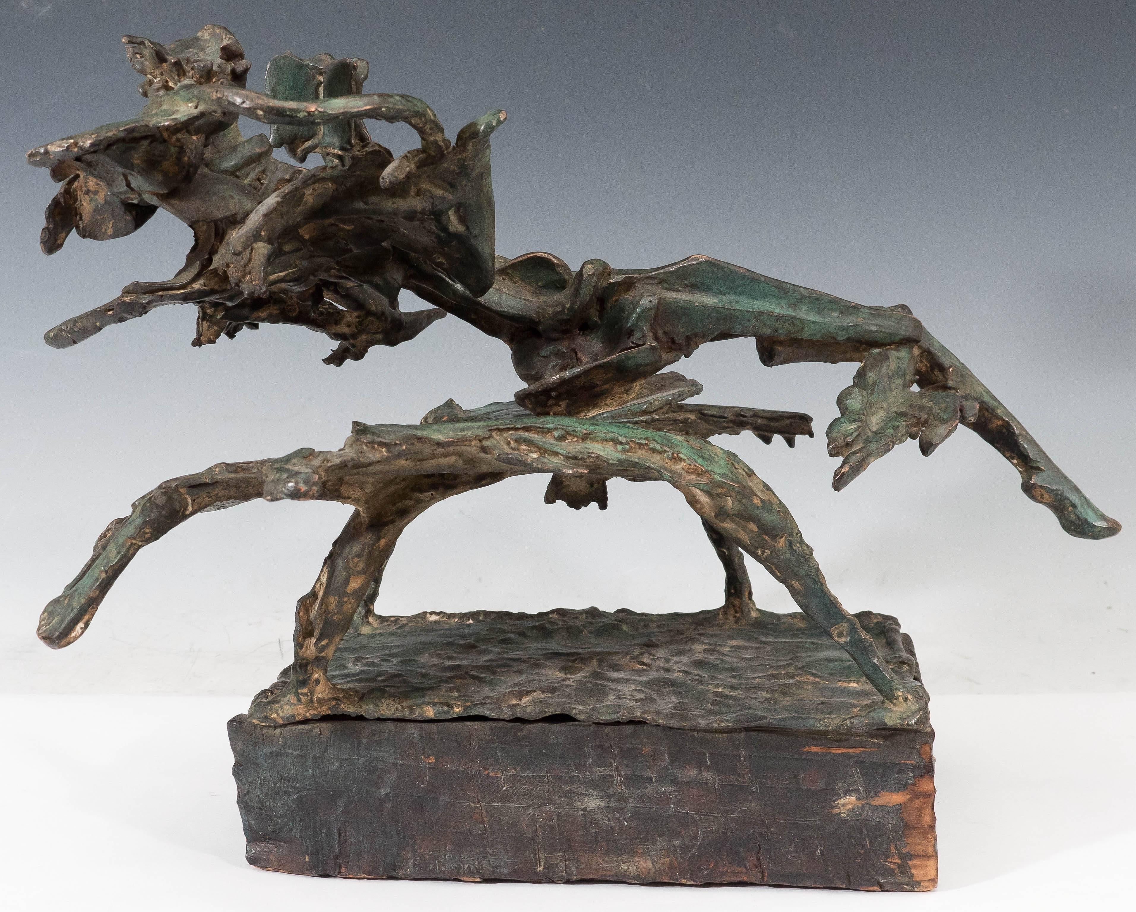 Mid-20th Century Bronze Sculpture Titled 'Reading' by George Koras