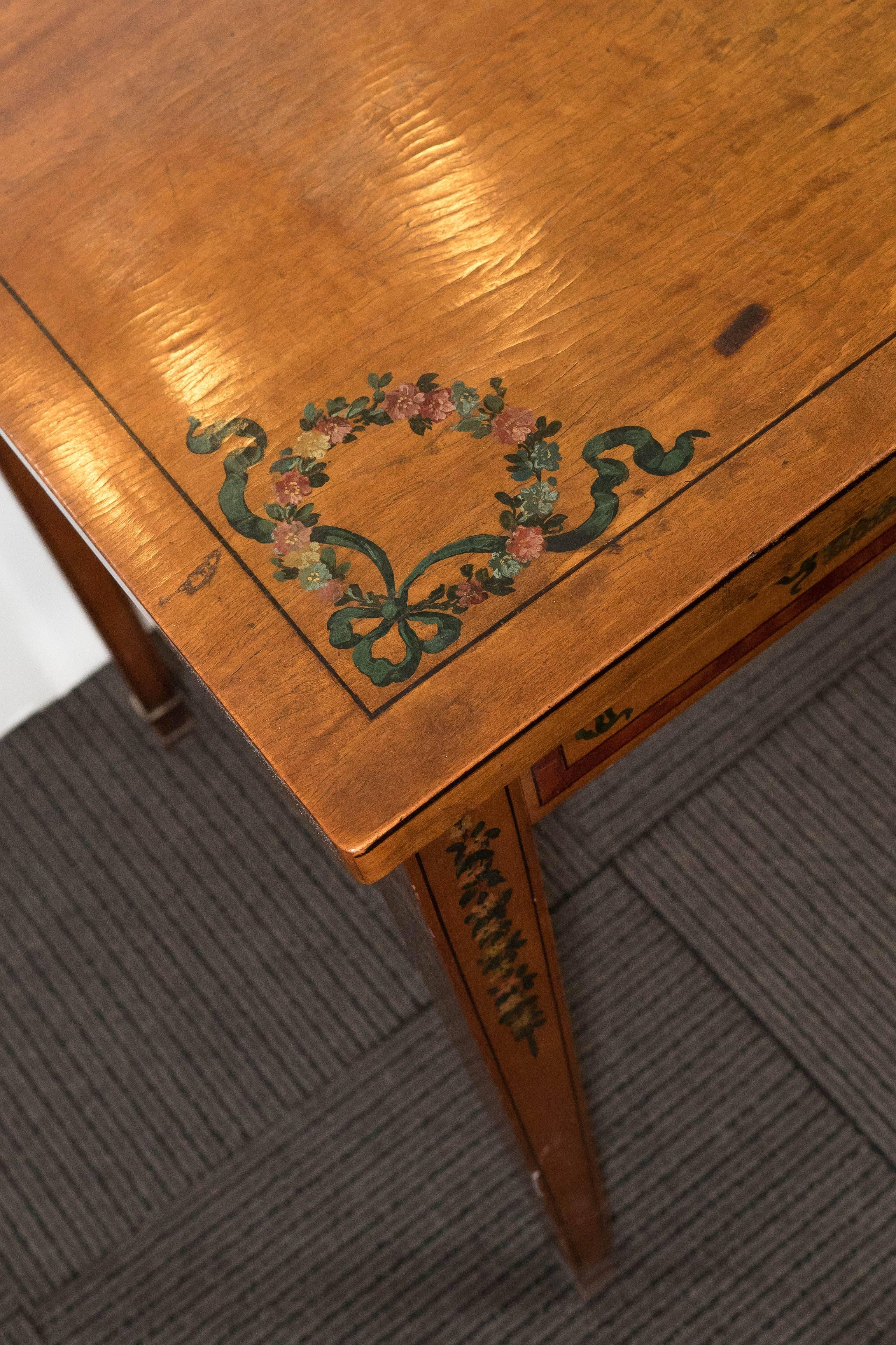 Painted English 19th Century Georgian Style Table and Desk
