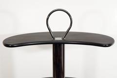 Design Institute of America Black Circular Revolving Bar Cart