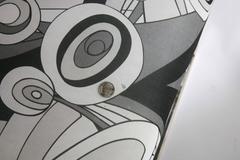 Pair of Mid-Century Modern Baughman Chrome Pucci Fabric Stools or Benches