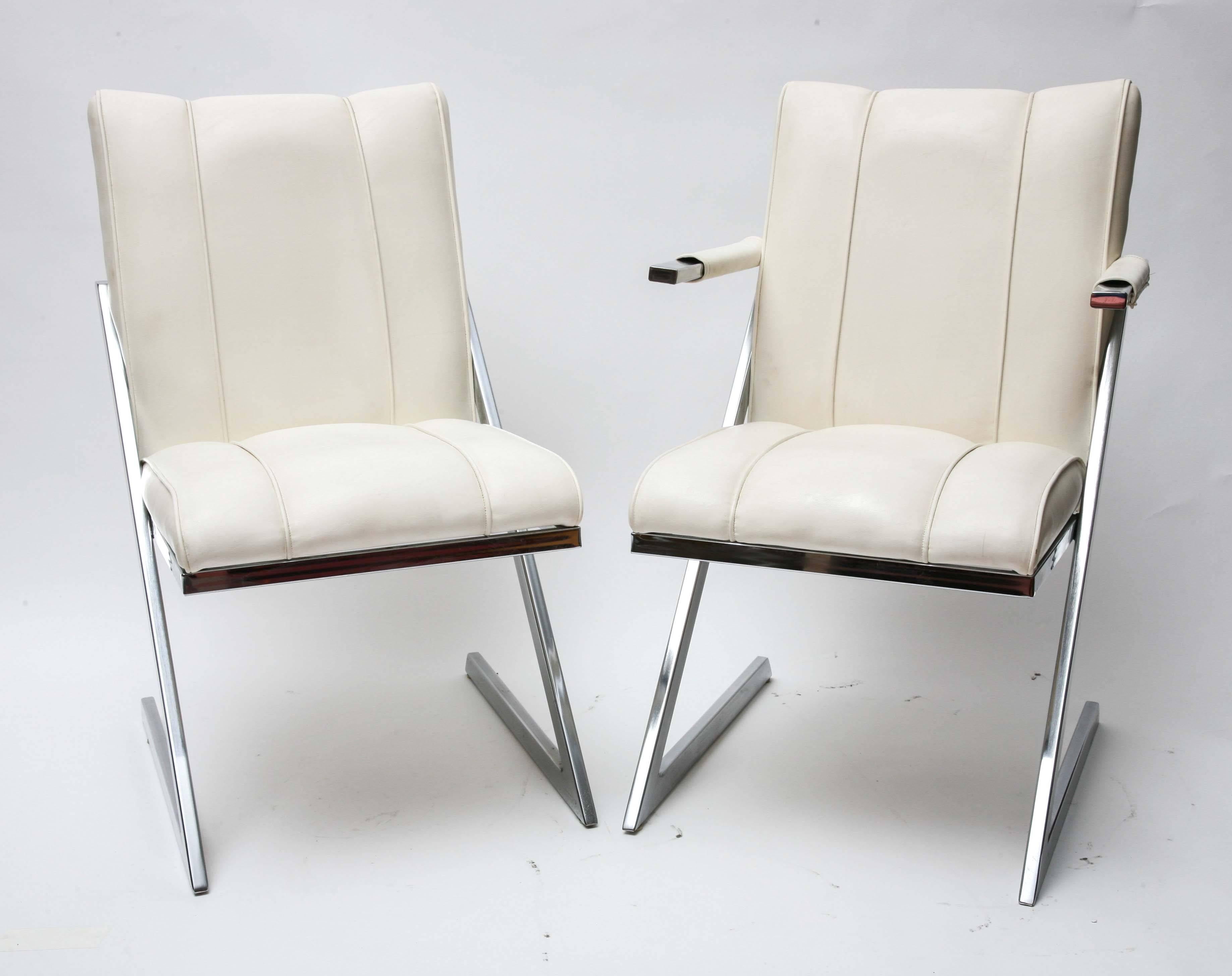 Mid-Century Modern Milo Baughman DIA Dining Chairs Set of Six, 1970s, USA