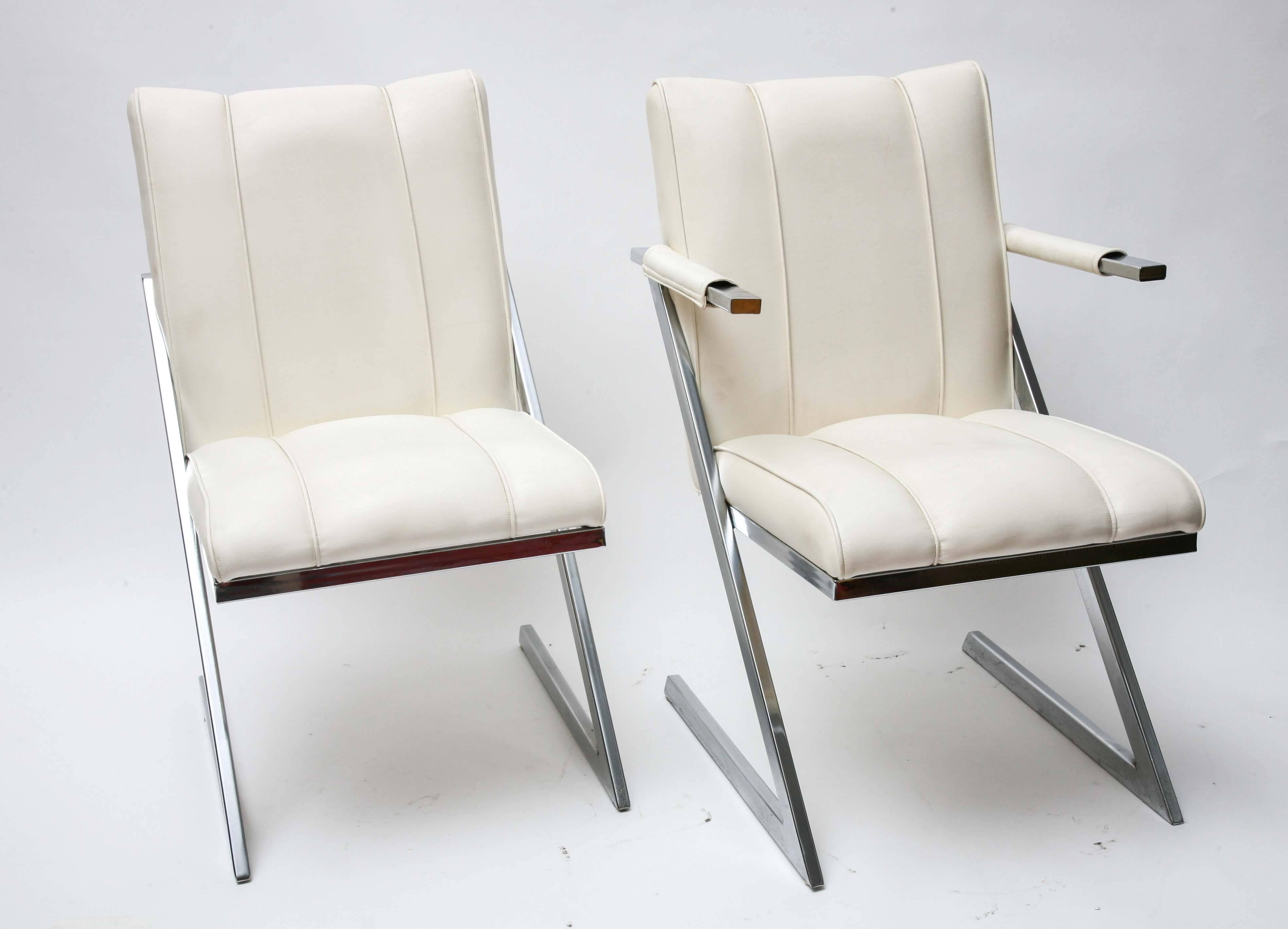 American Milo Baughman DIA Dining Chairs Set of Six, 1970s, USA