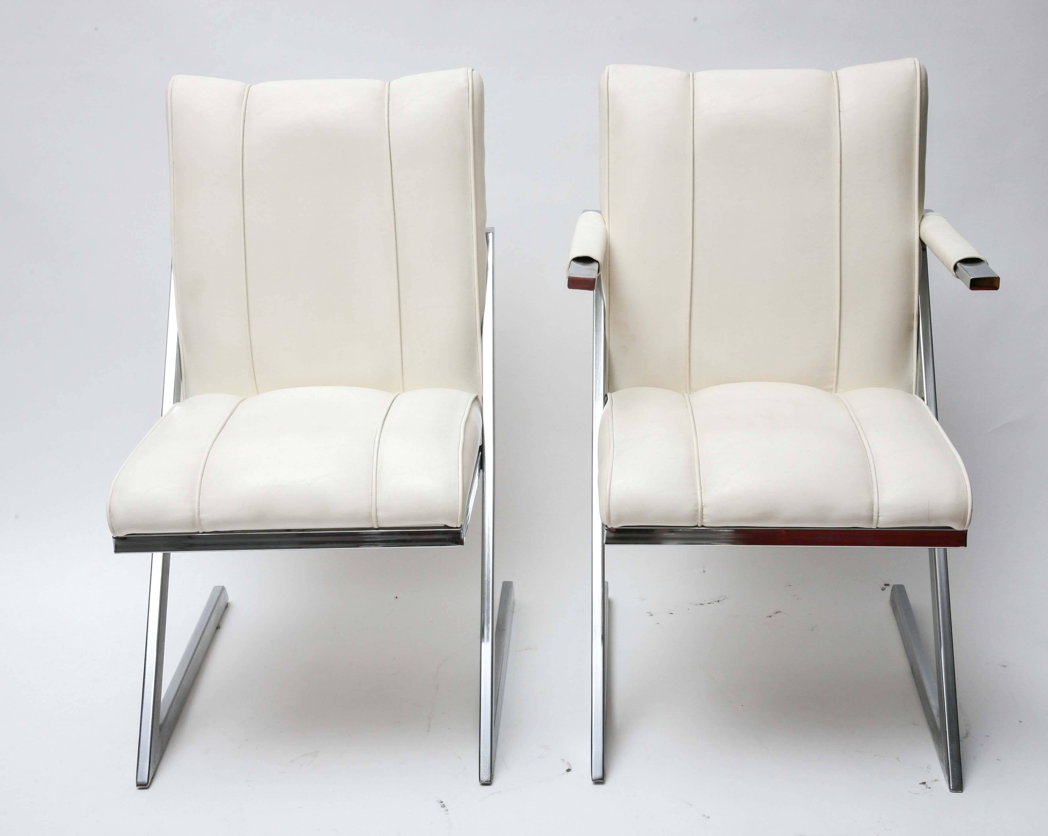 Milo Baughman DIA Dining Chairs Set of Six, 1970s, USA In Good Condition In Miami, FL