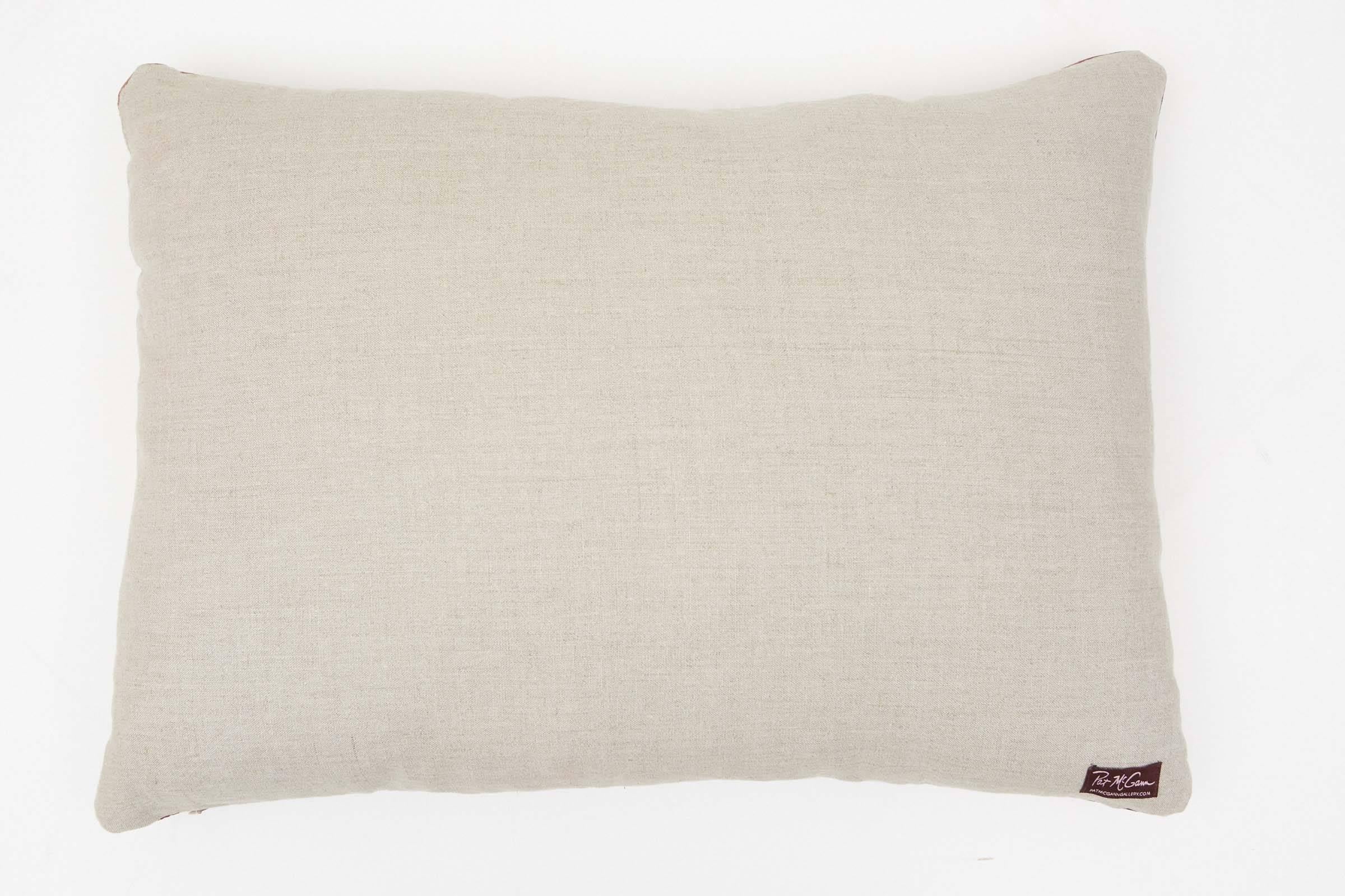 Silk Ikat Pillow In Good Condition In Los Angeles, CA