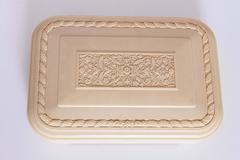 Large Vintage Art Deco White Bakelite Silver Service Case
