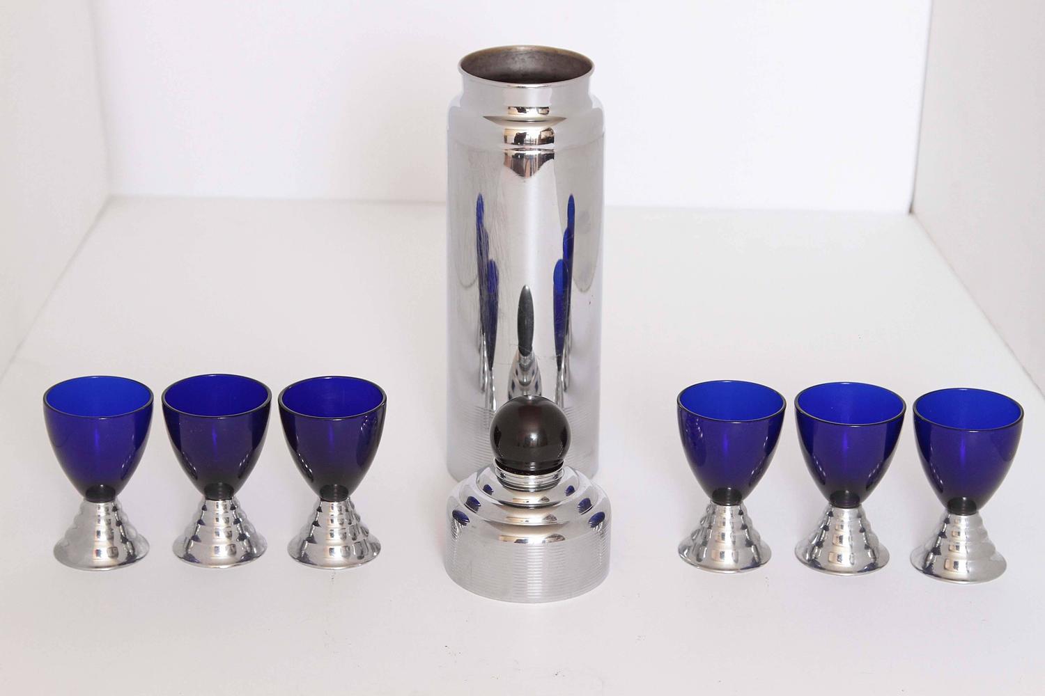 Classic Chase Blue Moon Cocktail Set at 1stdibs