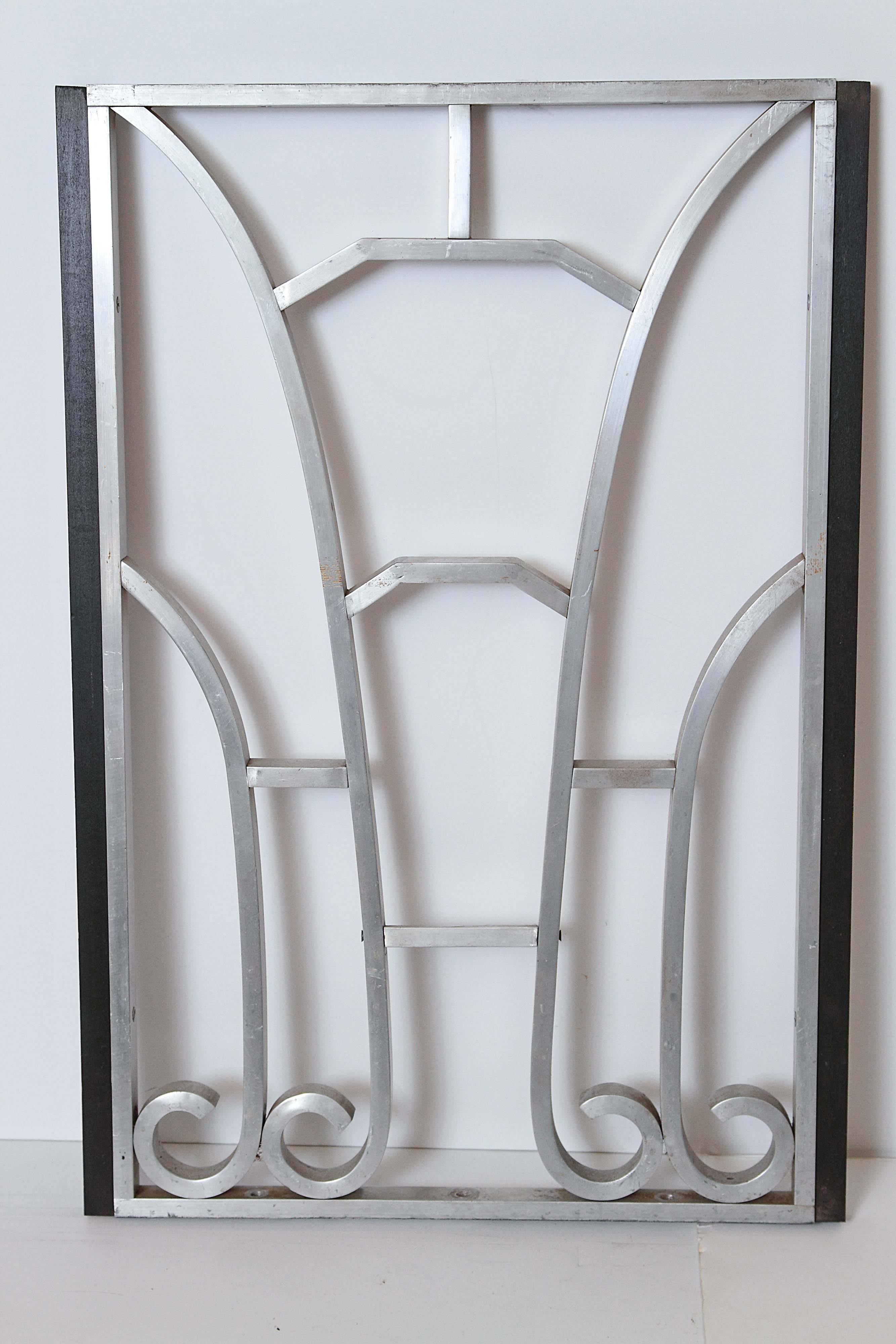 American Art Deco Machine Age Decorative Aluminum Architectural Panels