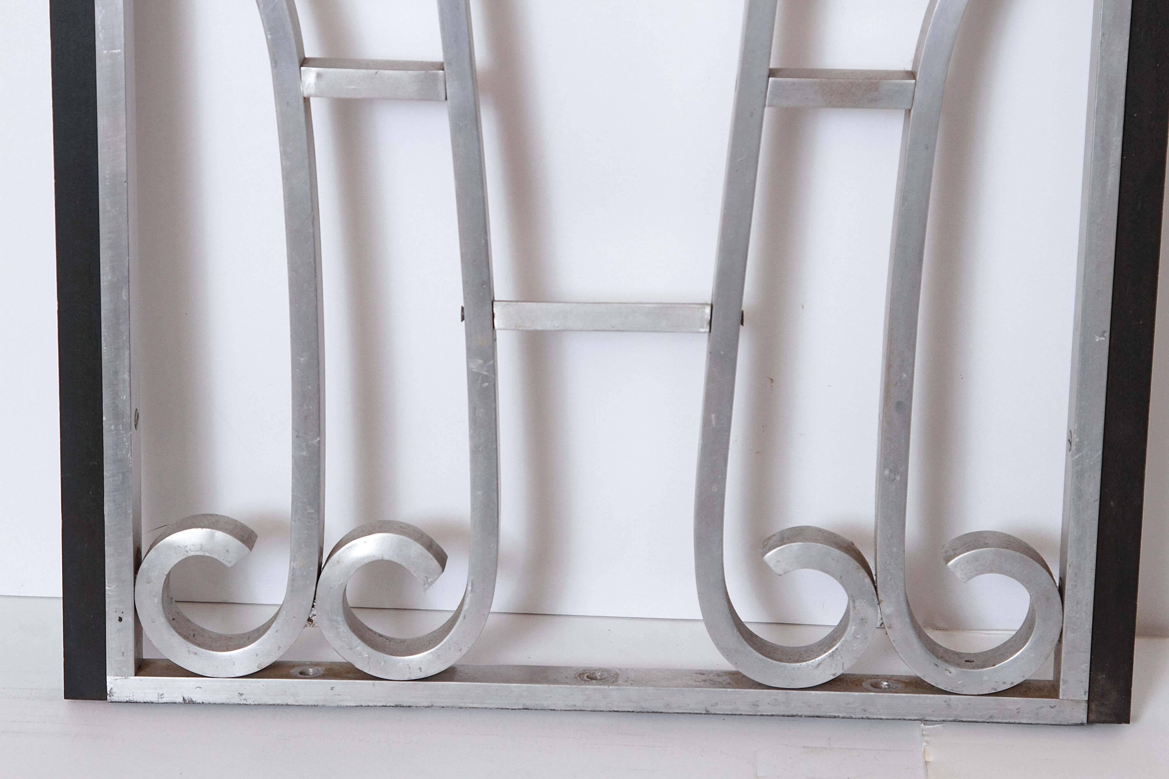 Art Deco Machine Age Decorative Aluminum Architectural Panels In Good Condition In Dallas, TX