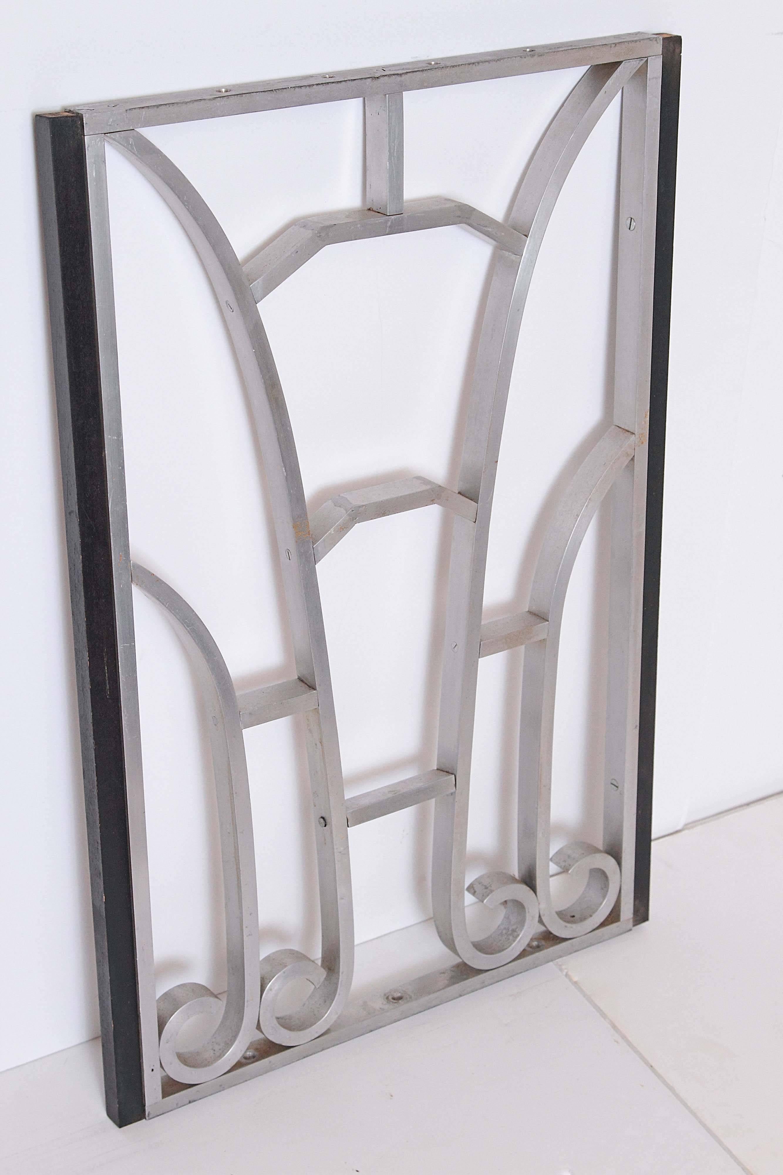 Mid-20th Century Art Deco Machine Age Decorative Aluminum Architectural Panels