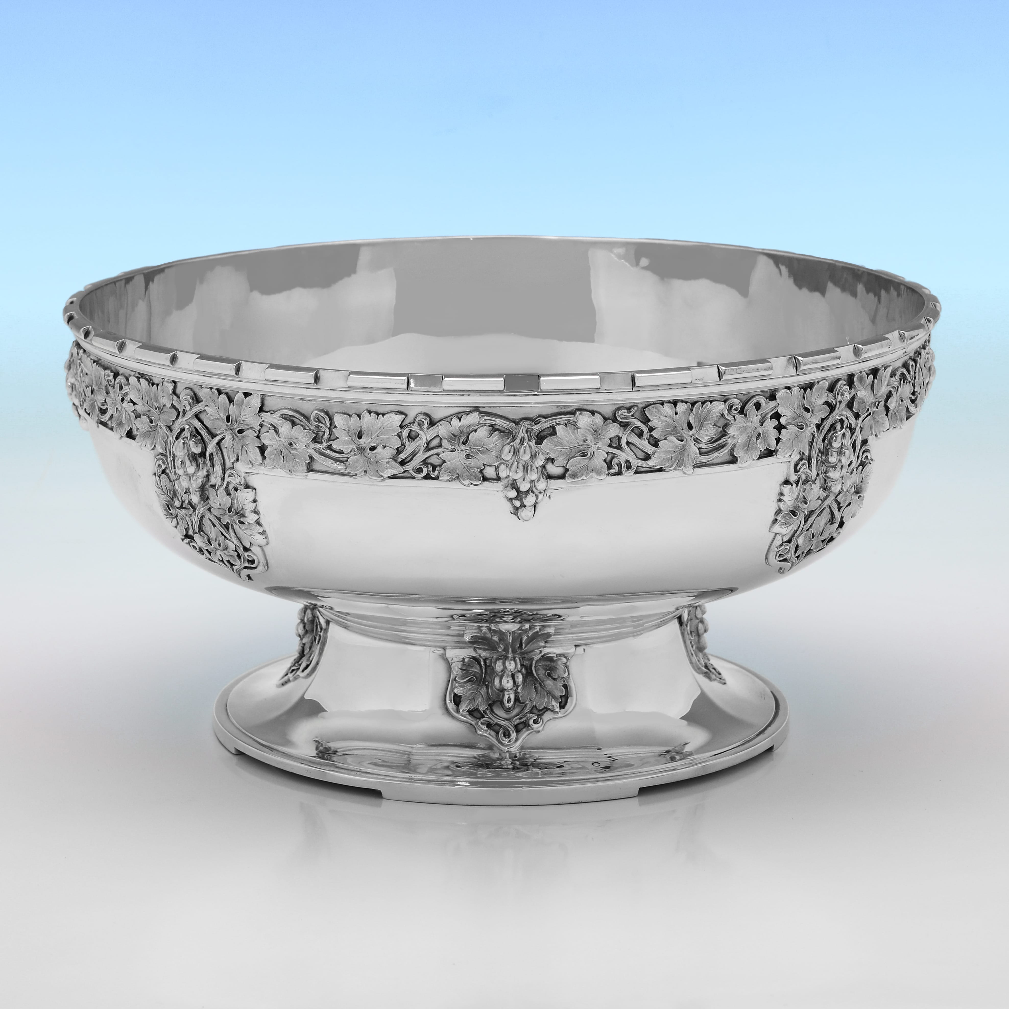 Mappin & Webb, ciotola da centro in argento sterling o fruttiera del 1940