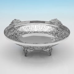 Mappin & Webb - antico piatto da centro in argento sterling del 1910