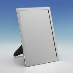 Miroir de table édouardien ancien en argent sterling fabriqué à Londres en 1909