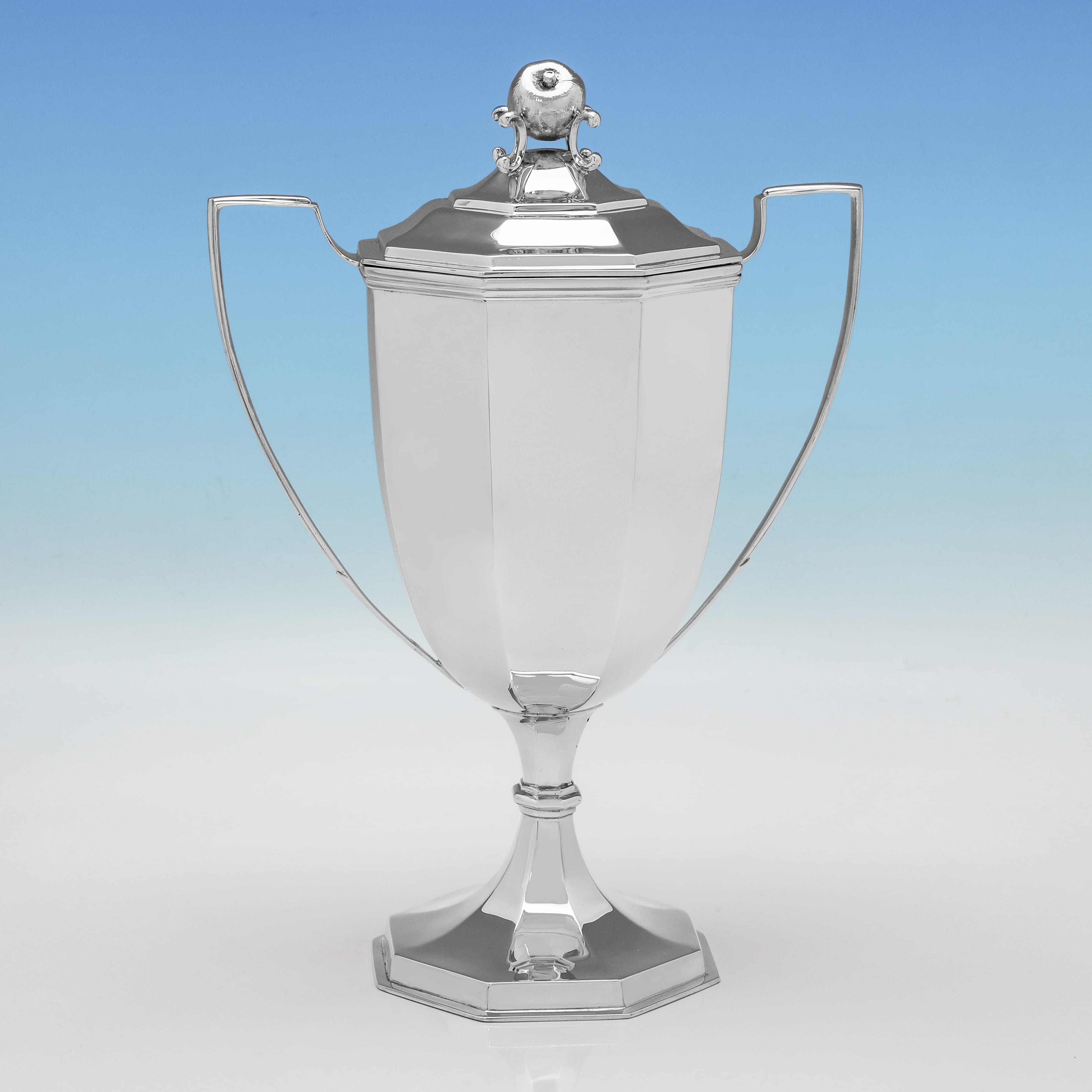 Art deco period sterling silver trophy made in 1932