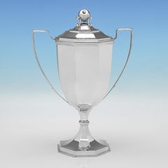 Art deco period sterling silver trophy made in 1932